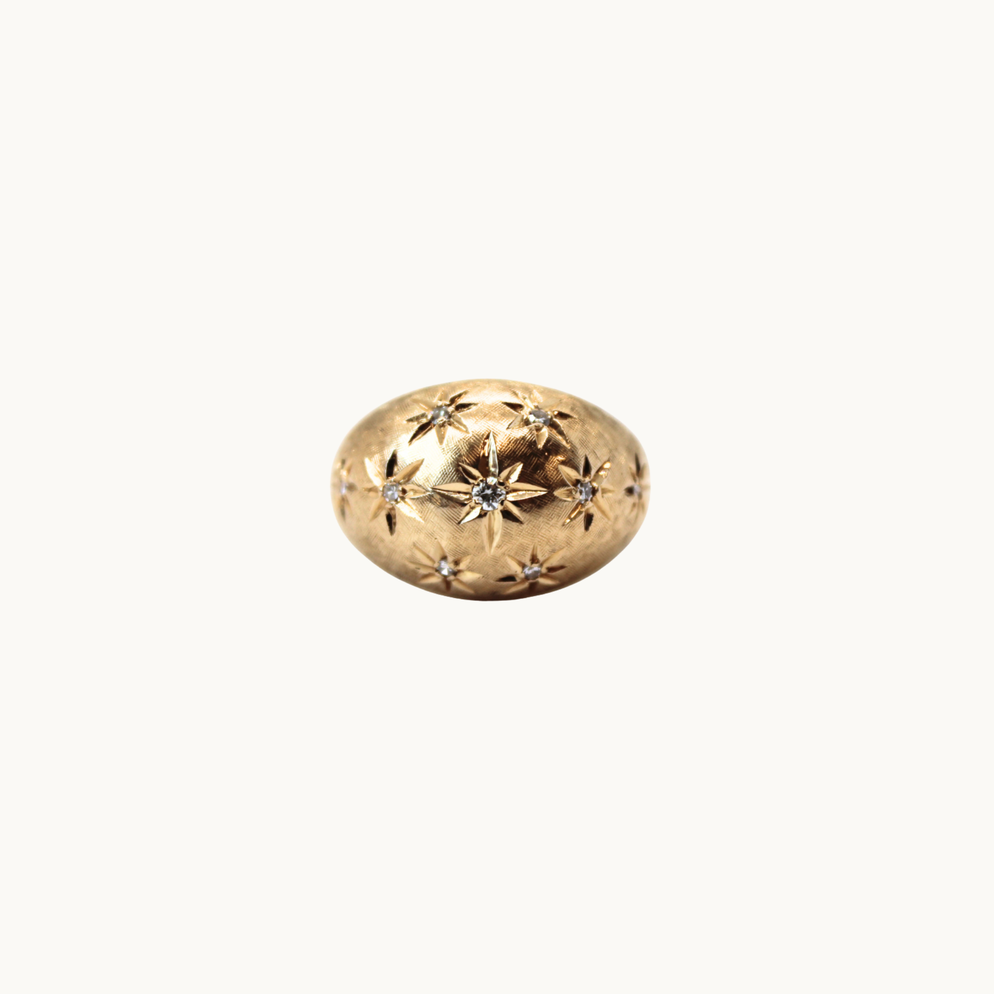 10K Yellow Gold Ring with Diamonds