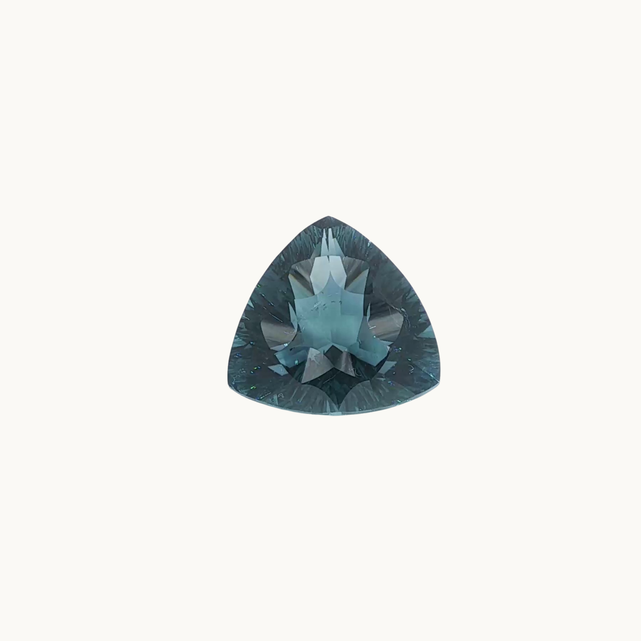 Fancy triangular cut blue tourmaline of 13.13 carats