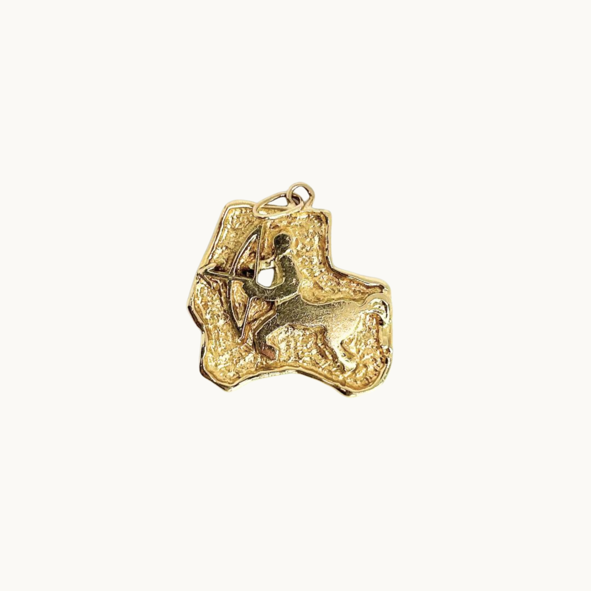 18K yellow gold Sagittarius pendant
