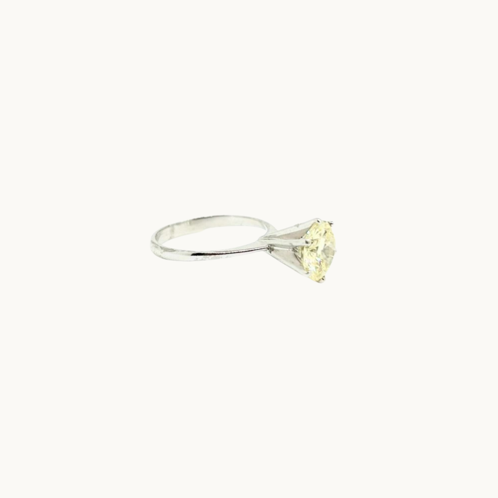 Platinum solitaire ring