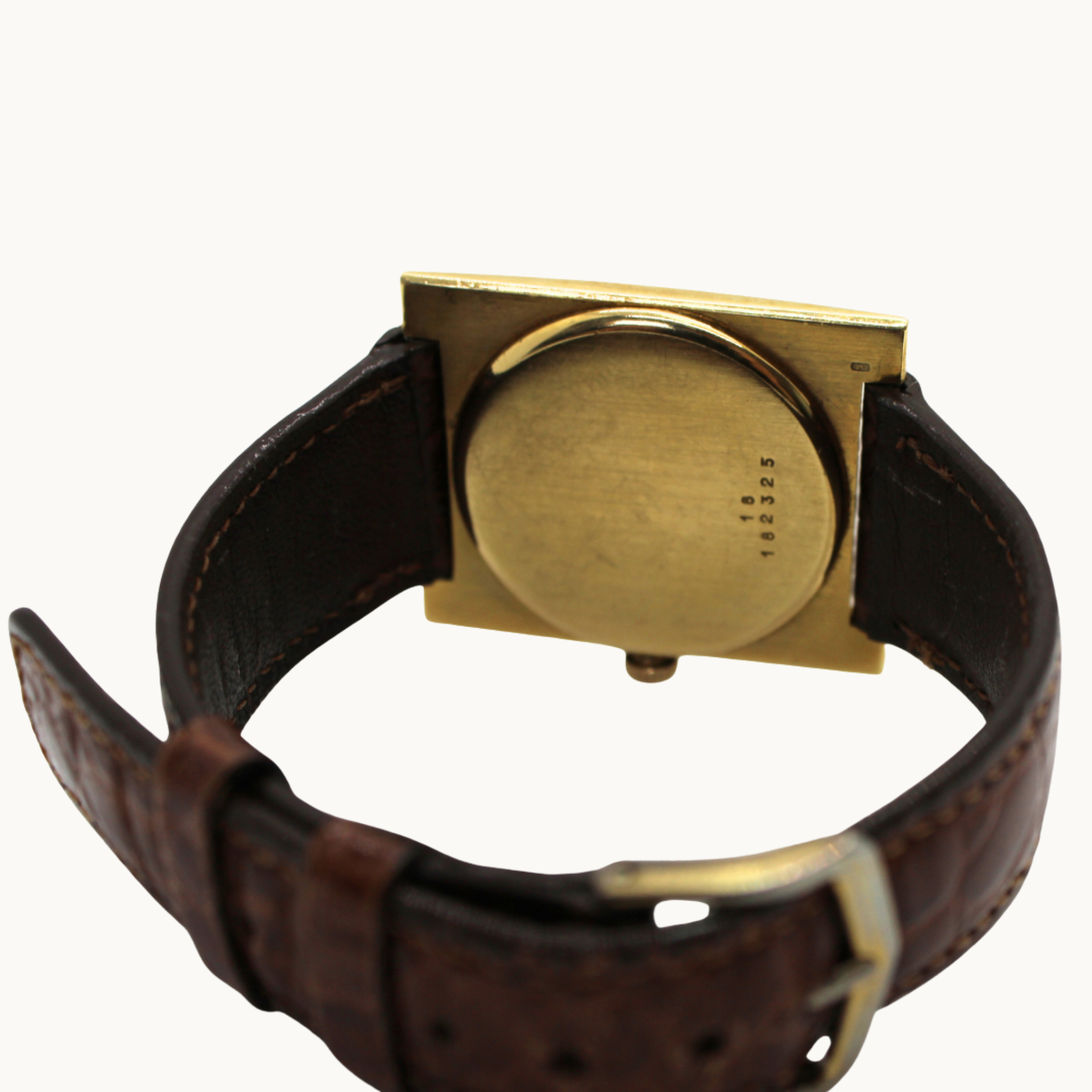 Longines Watch in 18K Yellow Gold with Leather Strap