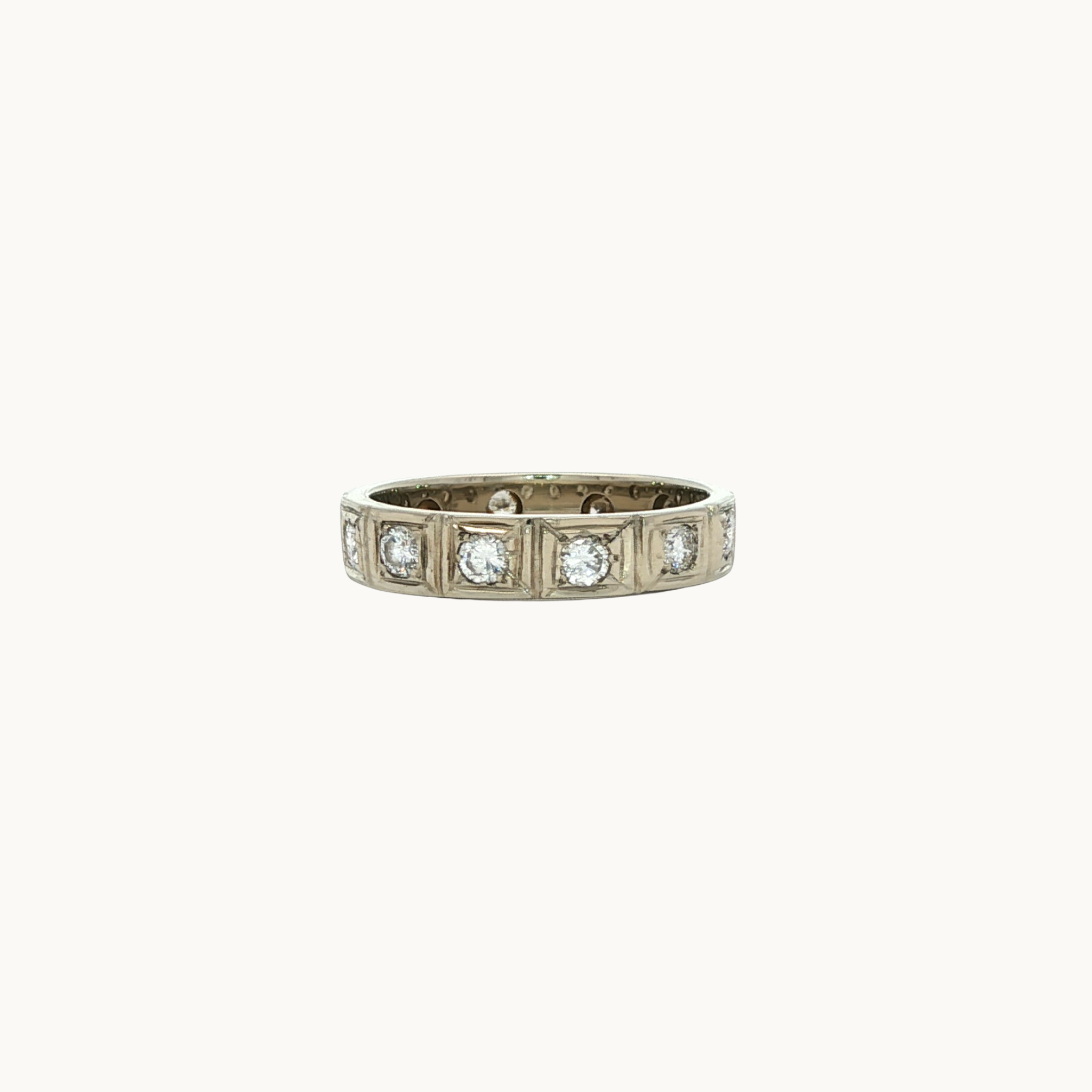 18K White Gold Eternity Ring with Diamonds