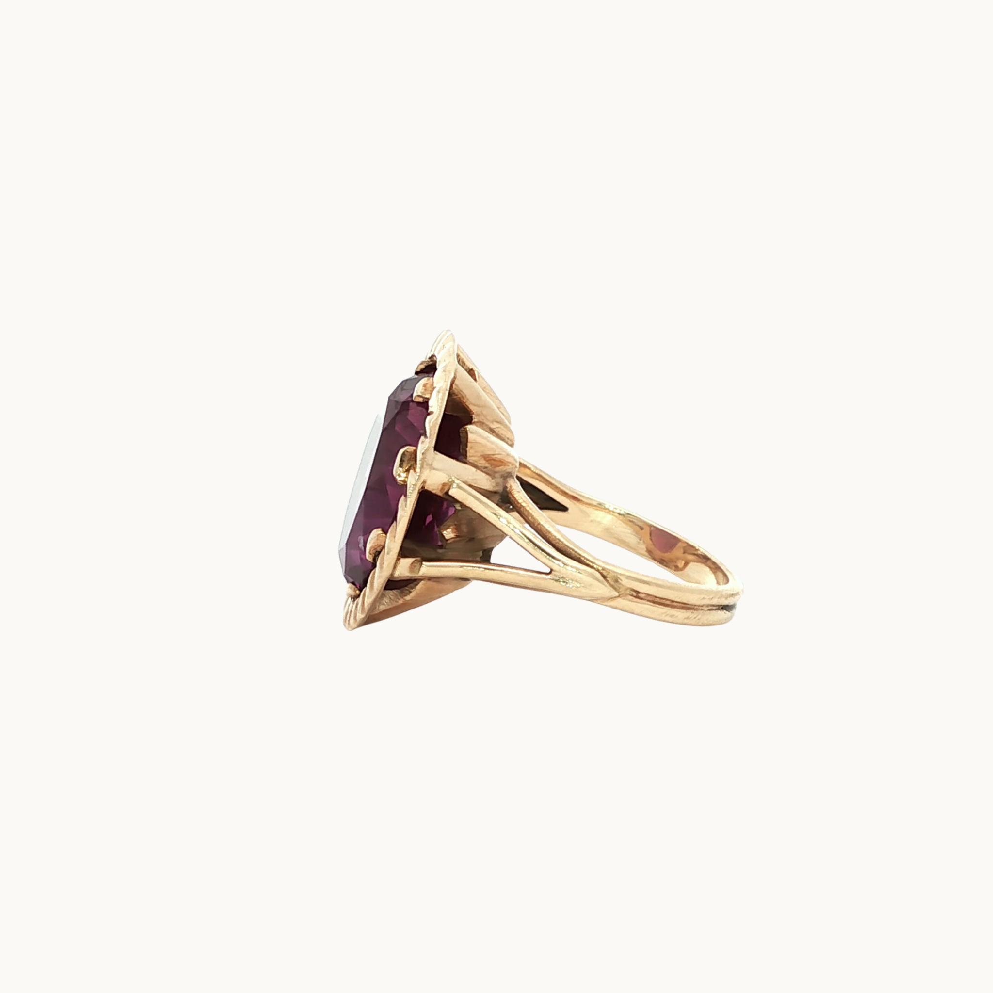 10K Yellow Gold Cocktail Ring with Alexandrite