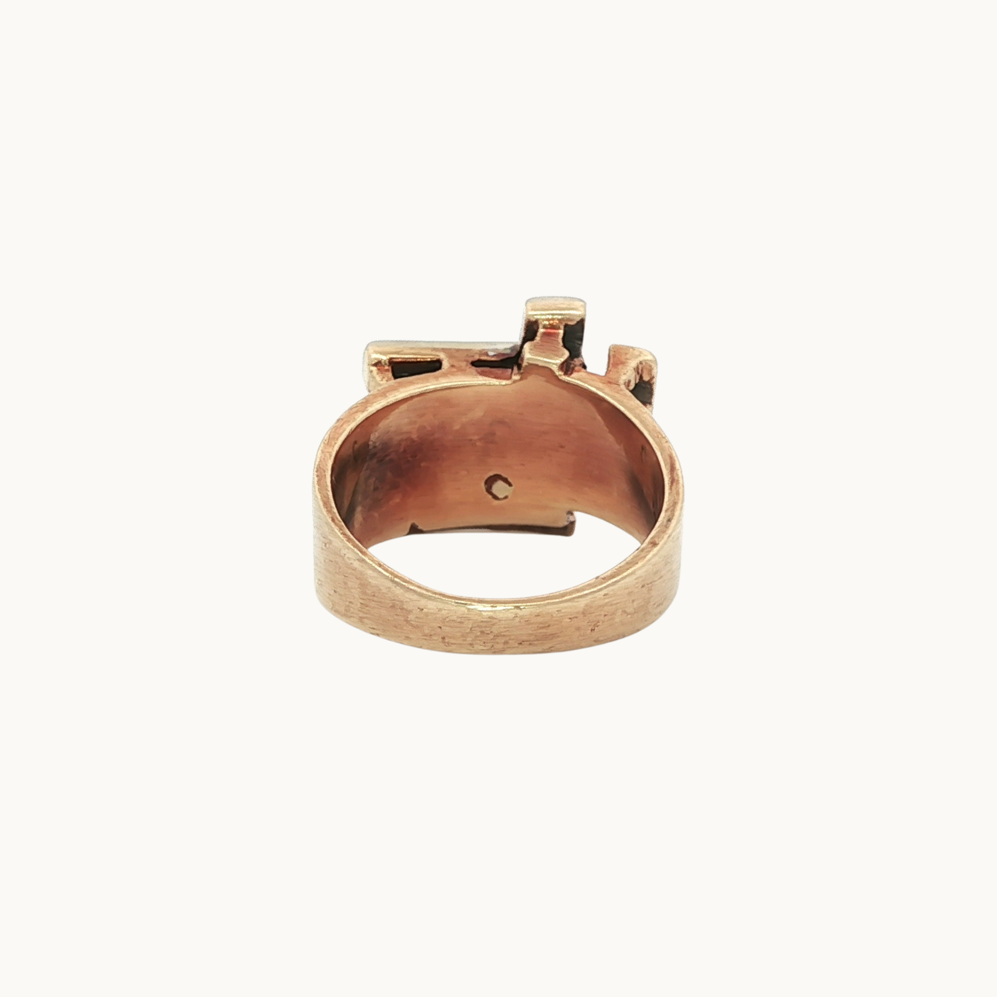 Bague cocktail en Or jaune 10K avec Gemmes d'immitation