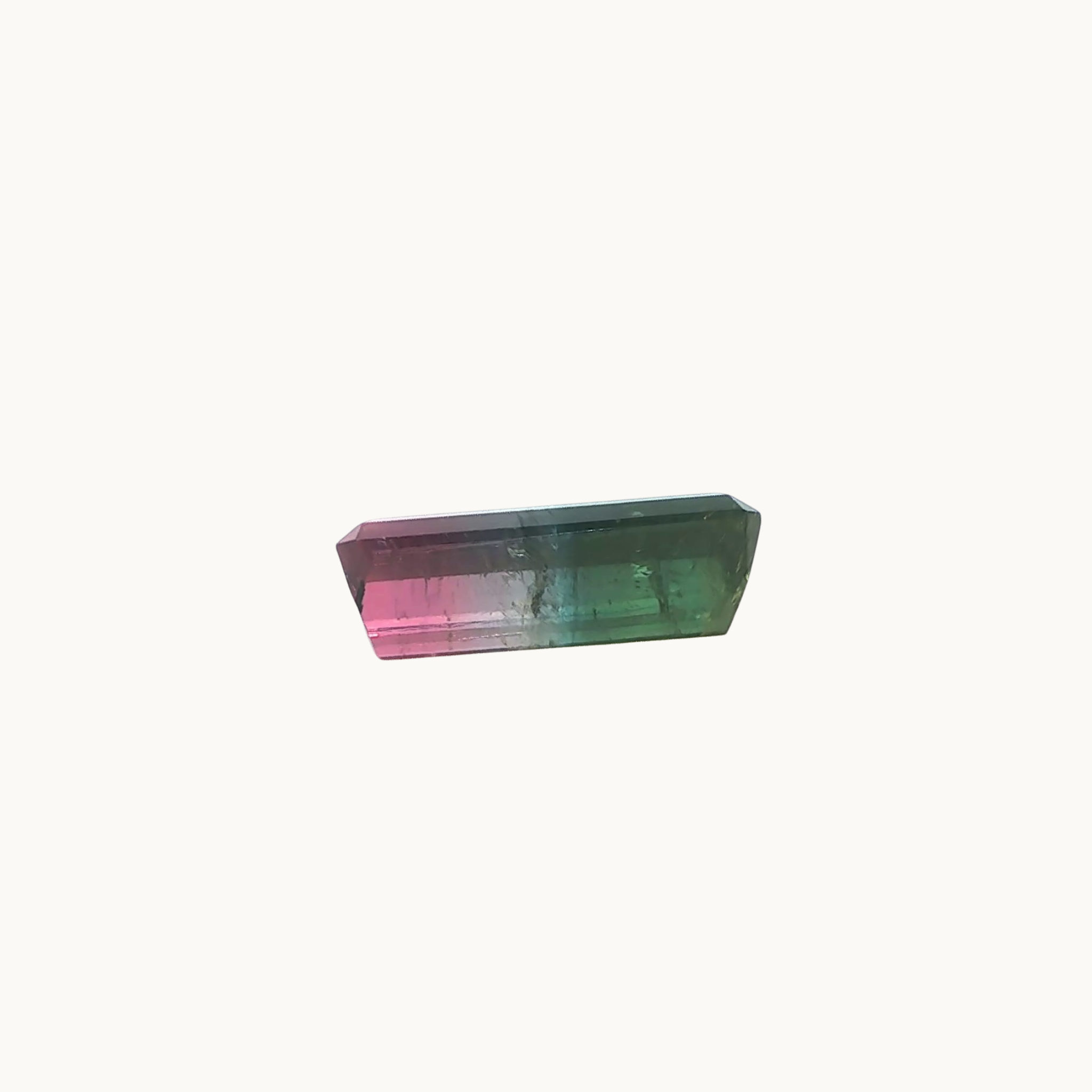Pink and green bicolor tourmaline of 9.31 carats