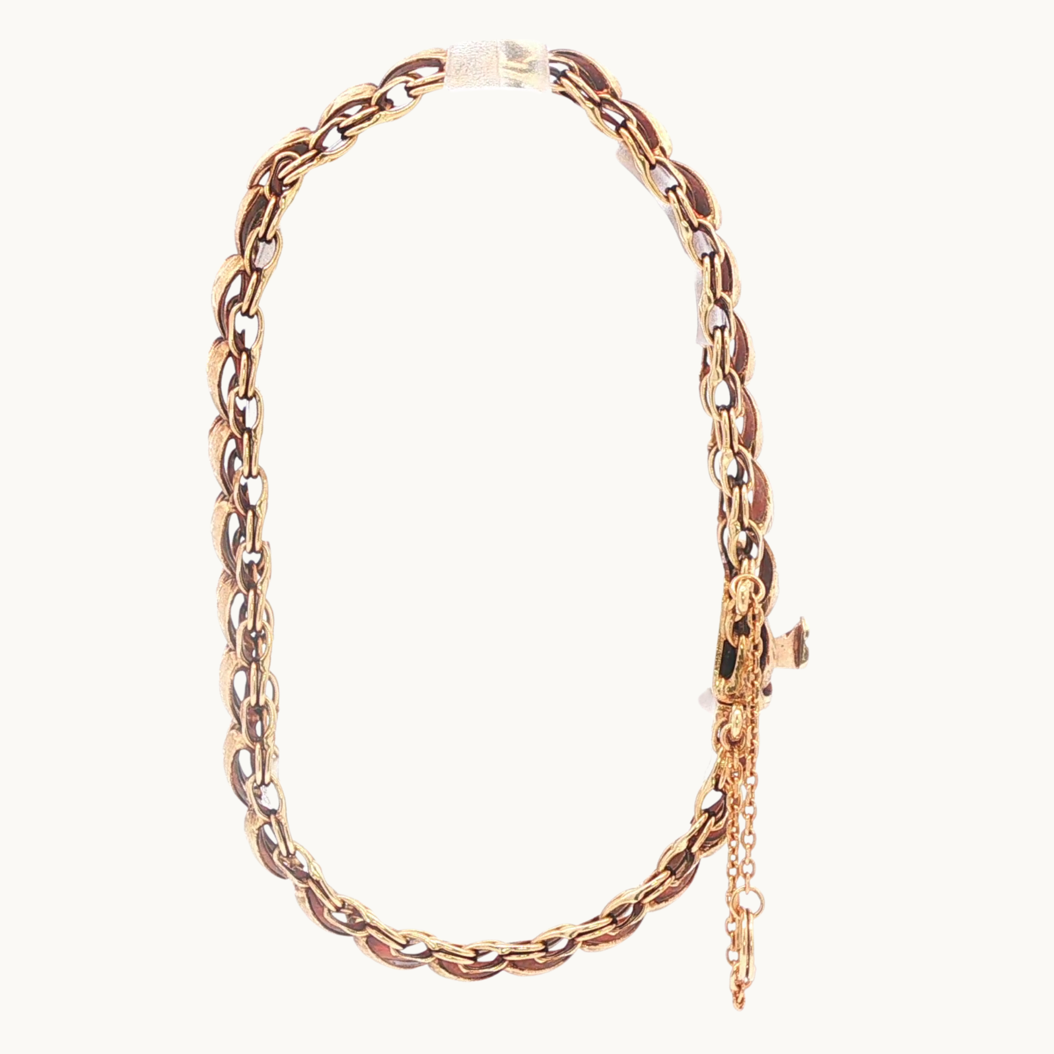 Bracelet Large à Maillons en Or Jaune 14K