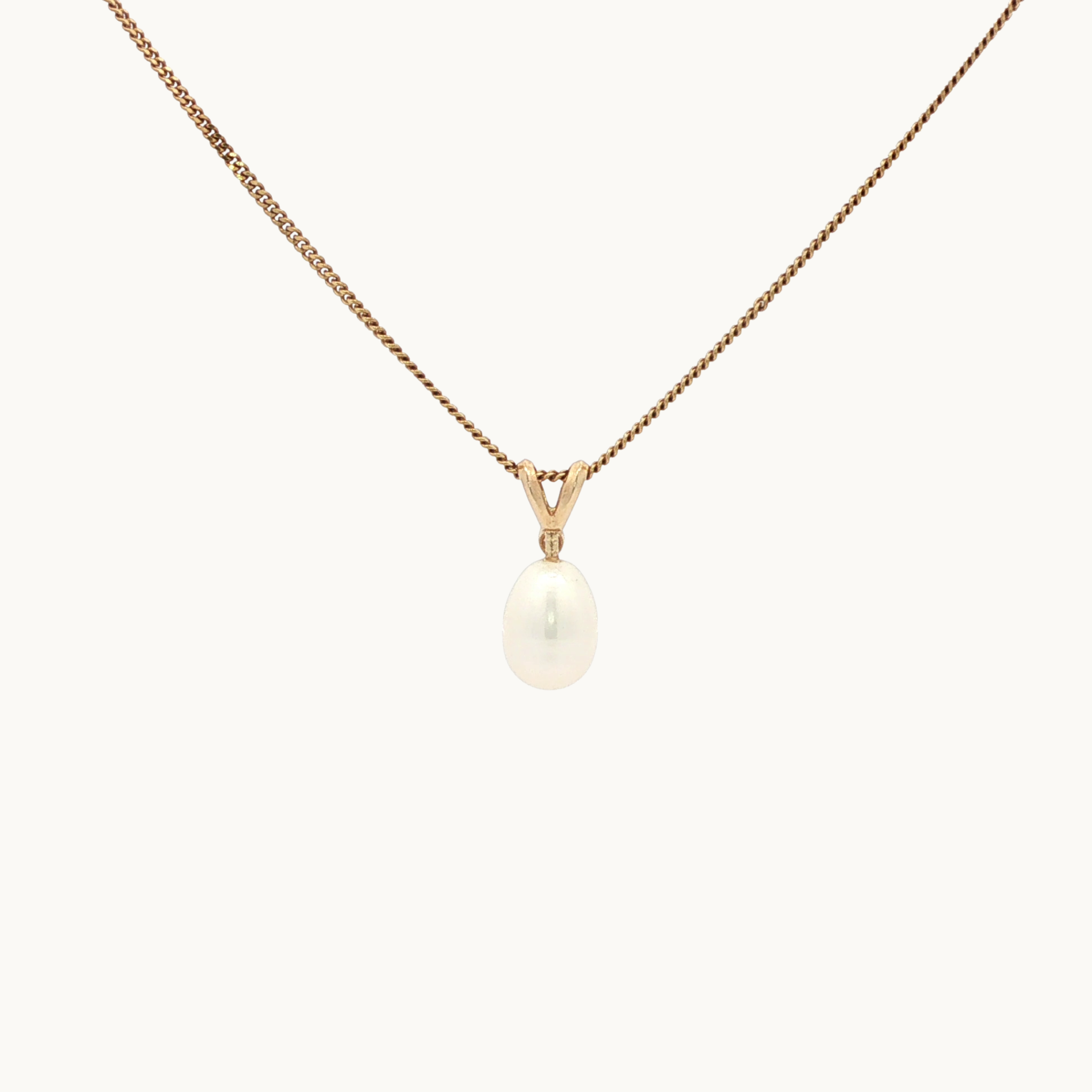 Collier en Or Jaune 18K avec Perle de culture