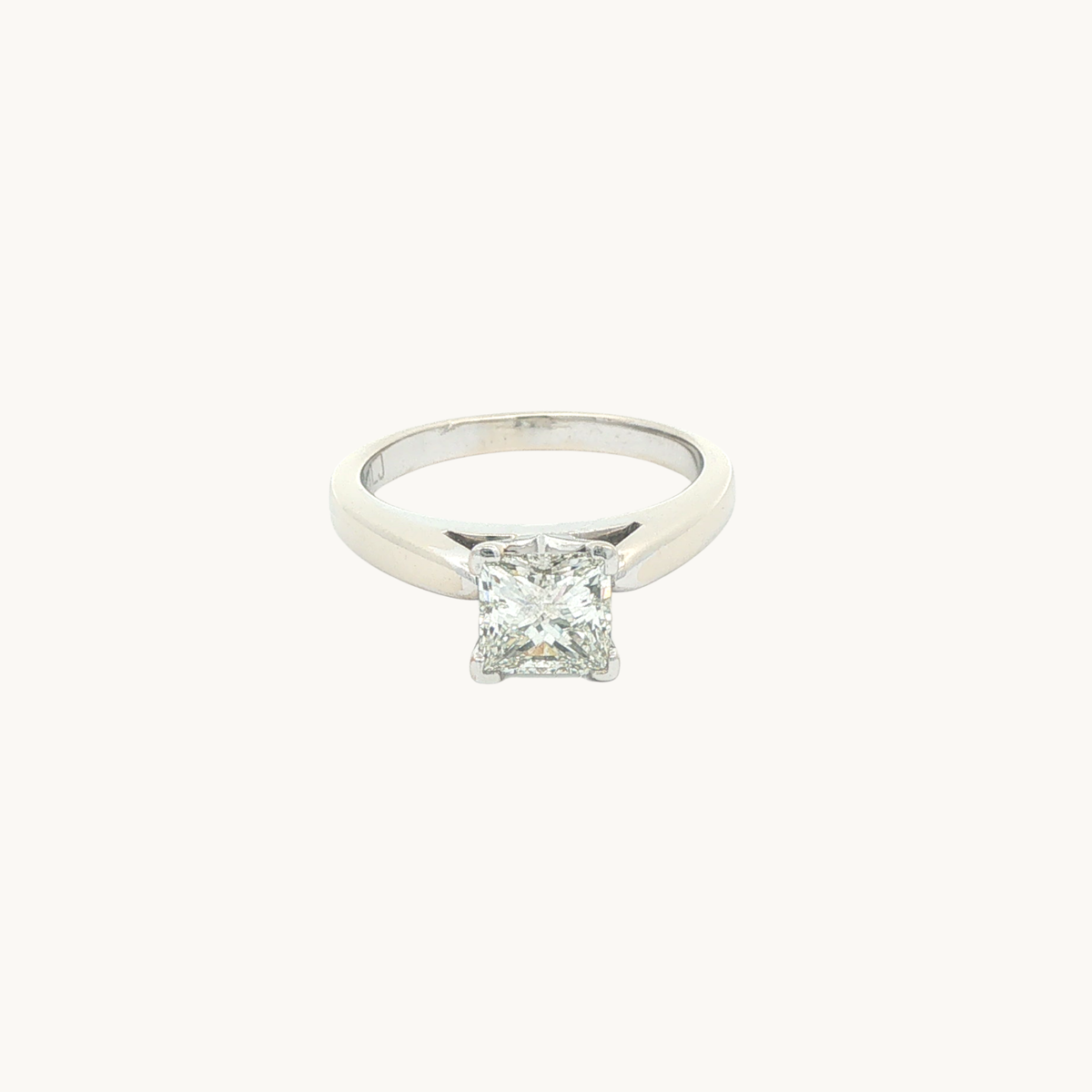Bague Solitaire en Or blanc 14K avec Diamant