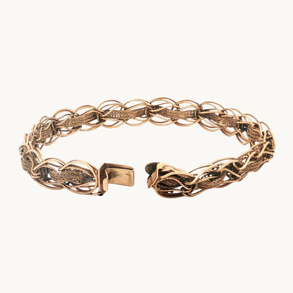 10K Yellow Gold Braided Chain Bracelet