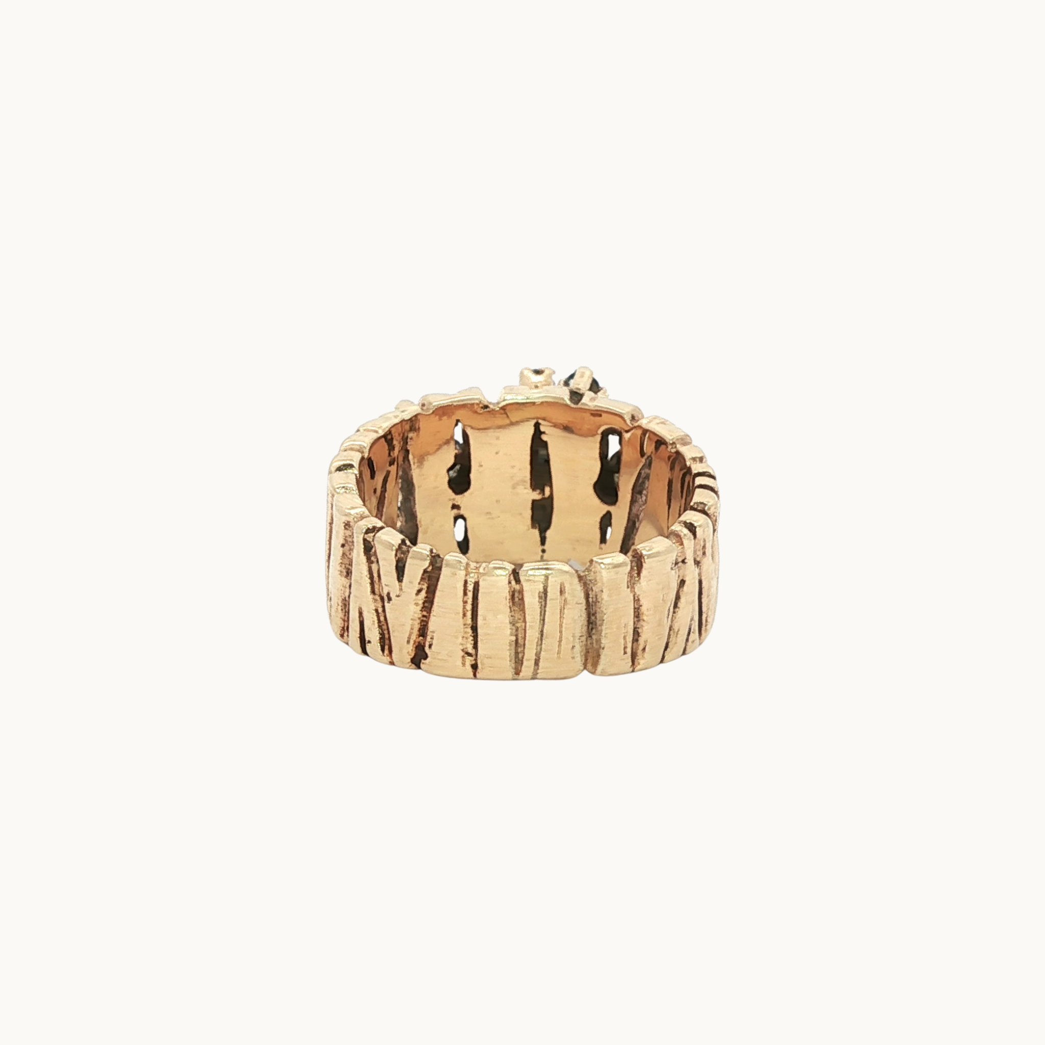 Bague Cocktail en Or jaune 14K avec Gemmes d'imitation