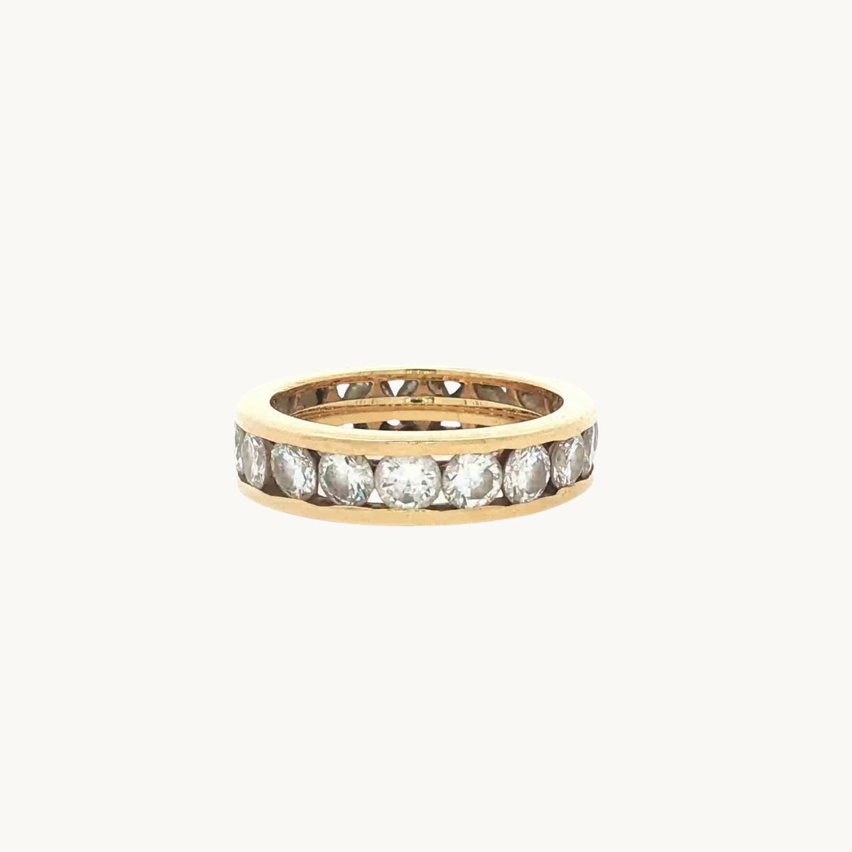 Alliance Éternité en Or jaune 18K avec Diamants