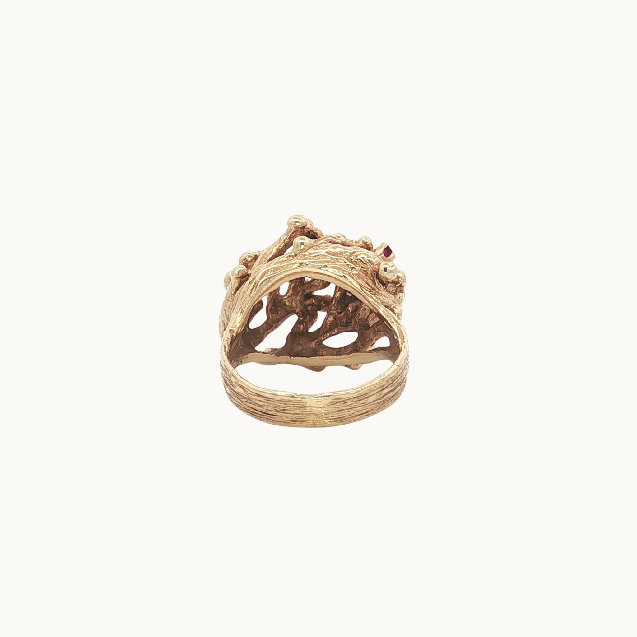 Organic Cocktail Ring in 14K Yellow Gold