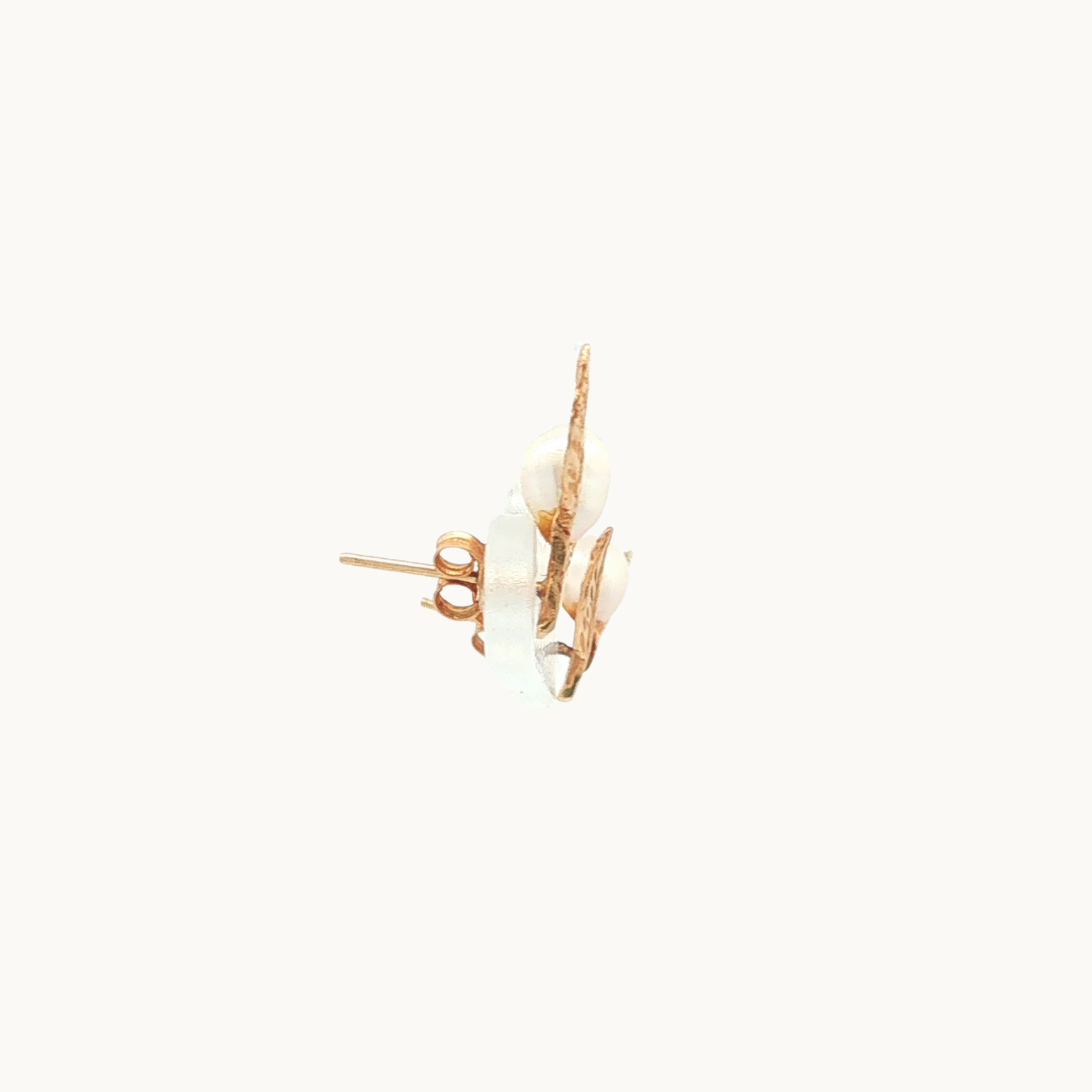 Boucles d'Oreilles en Or Jaune 14K avec Perles d'eau douce