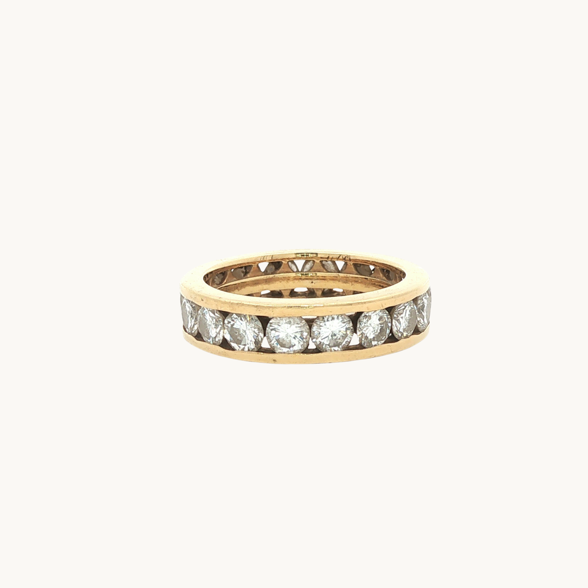 Alliance Éternité en Or jaune 18K avec Diamants