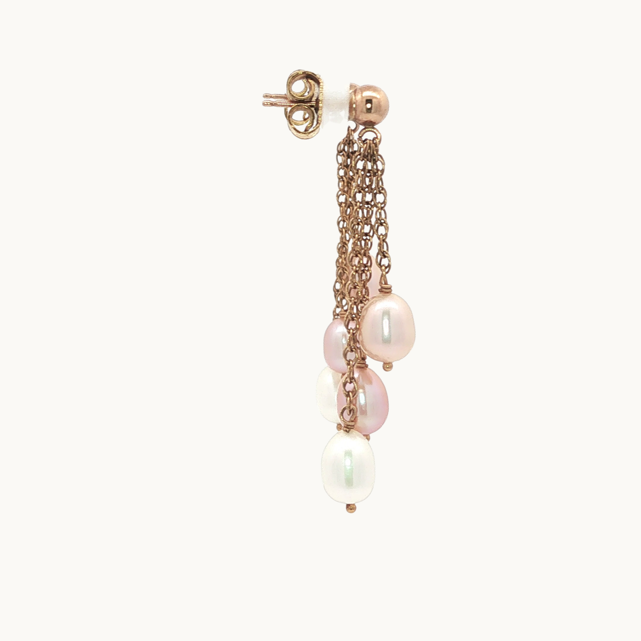 Dangling Earrings in 10K Yellow Gold with Pearls