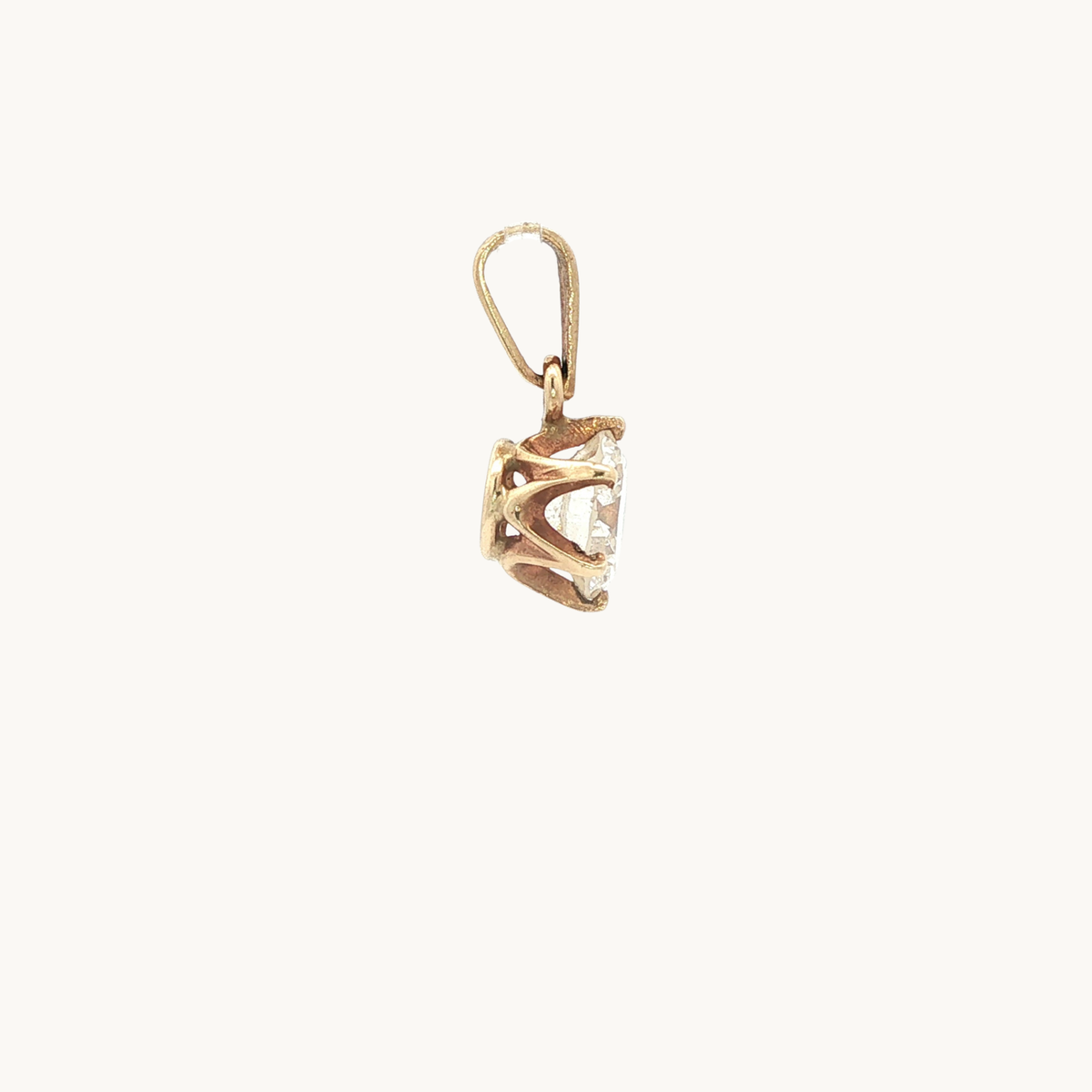 Pendentif en Or jaune 14K avec Diamant