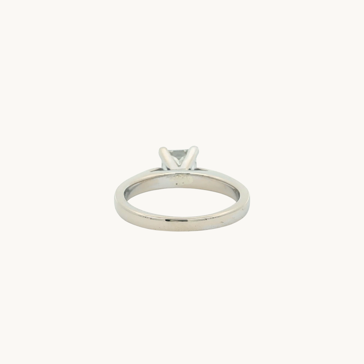 Bague Solitaire en Or blanc 14K avec Diamant