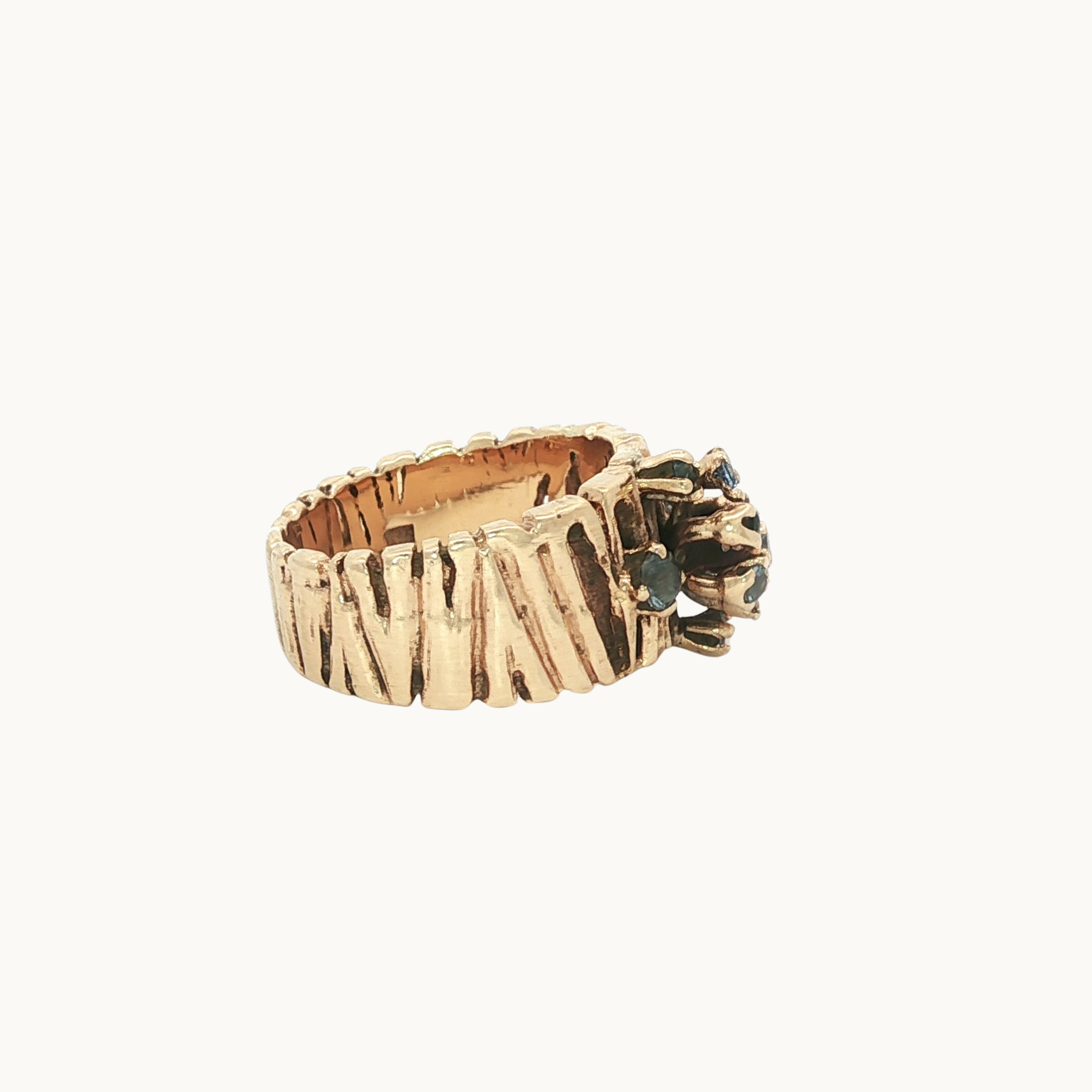 Bague Cocktail en Or jaune 14K avec Gemmes d'imitation