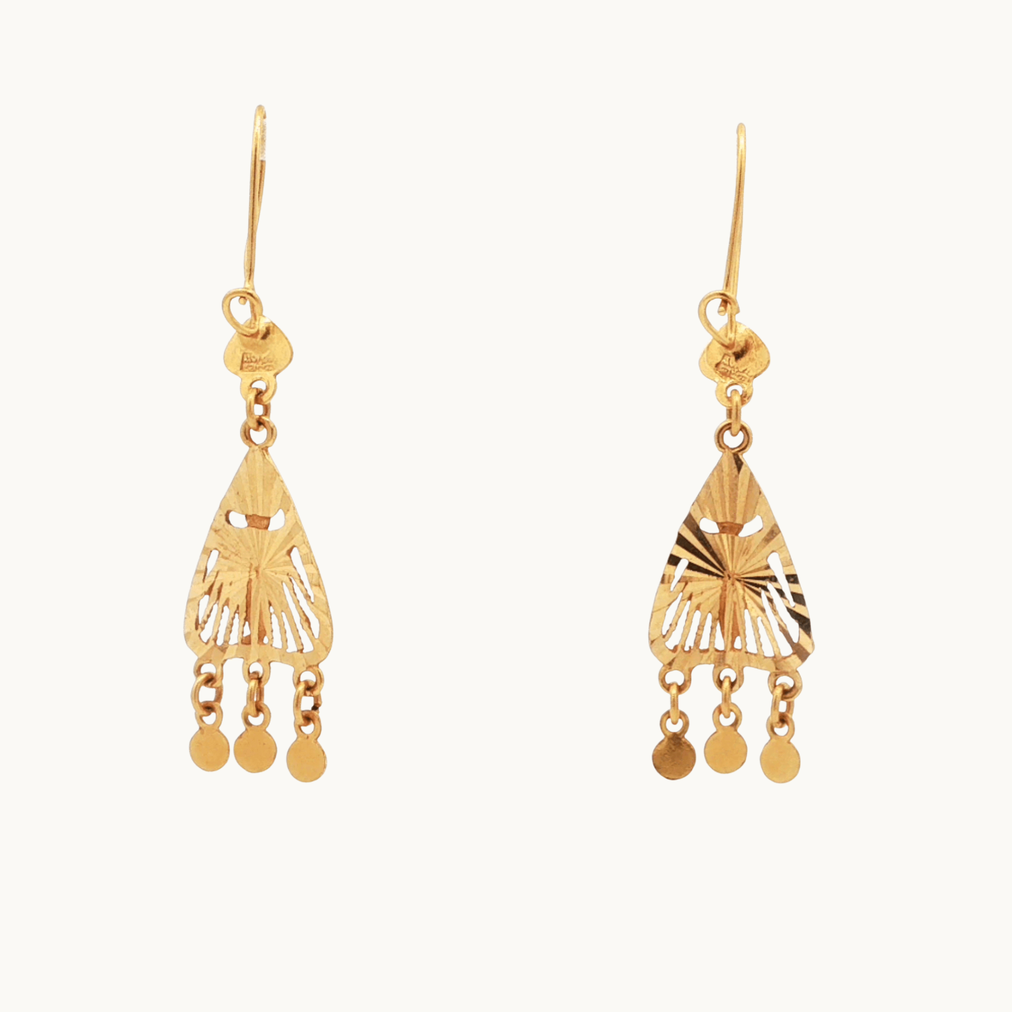 Parure de Bijoux en Or 22K avec Motif Filigrane