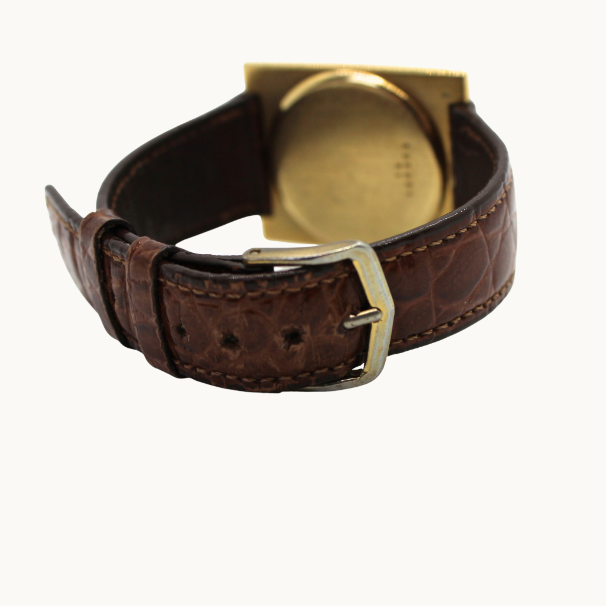 Longines Watch in 18K Yellow Gold with Leather Strap