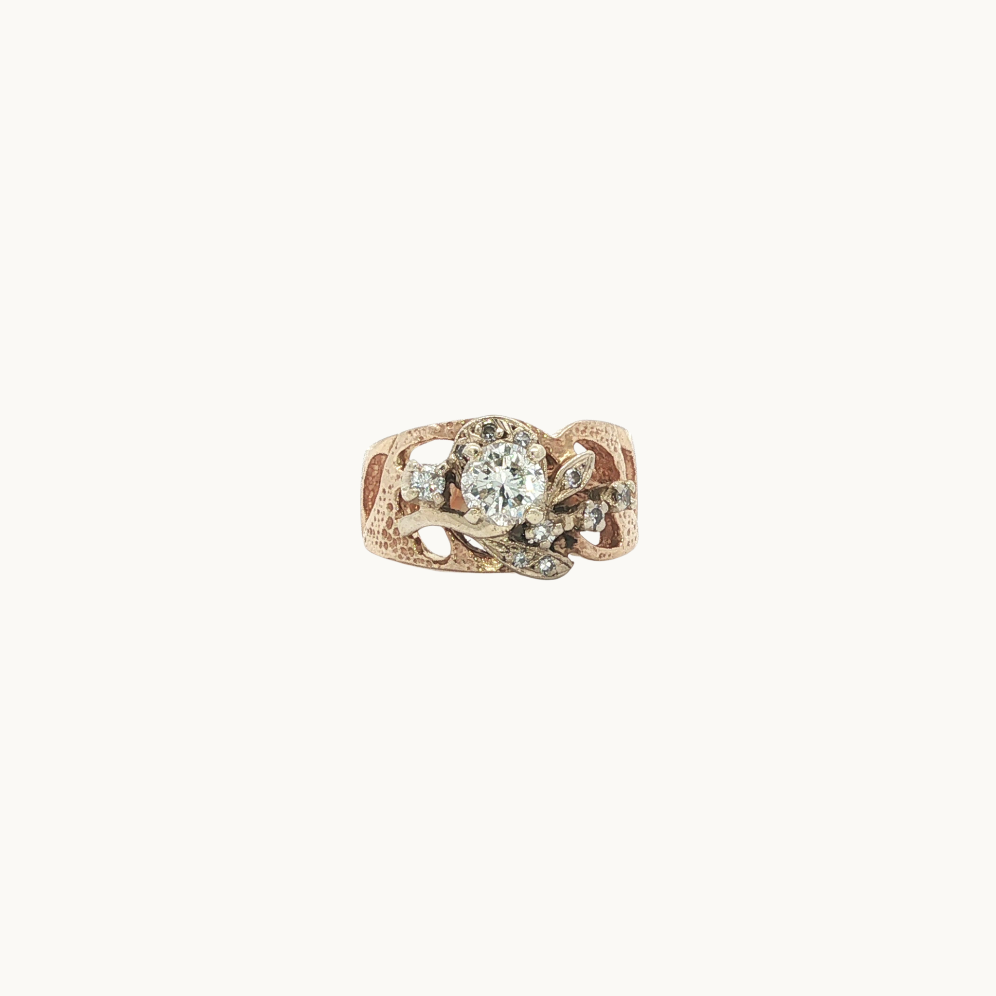 Cocktail Ring in 10K Yellow Gold with Diamonds