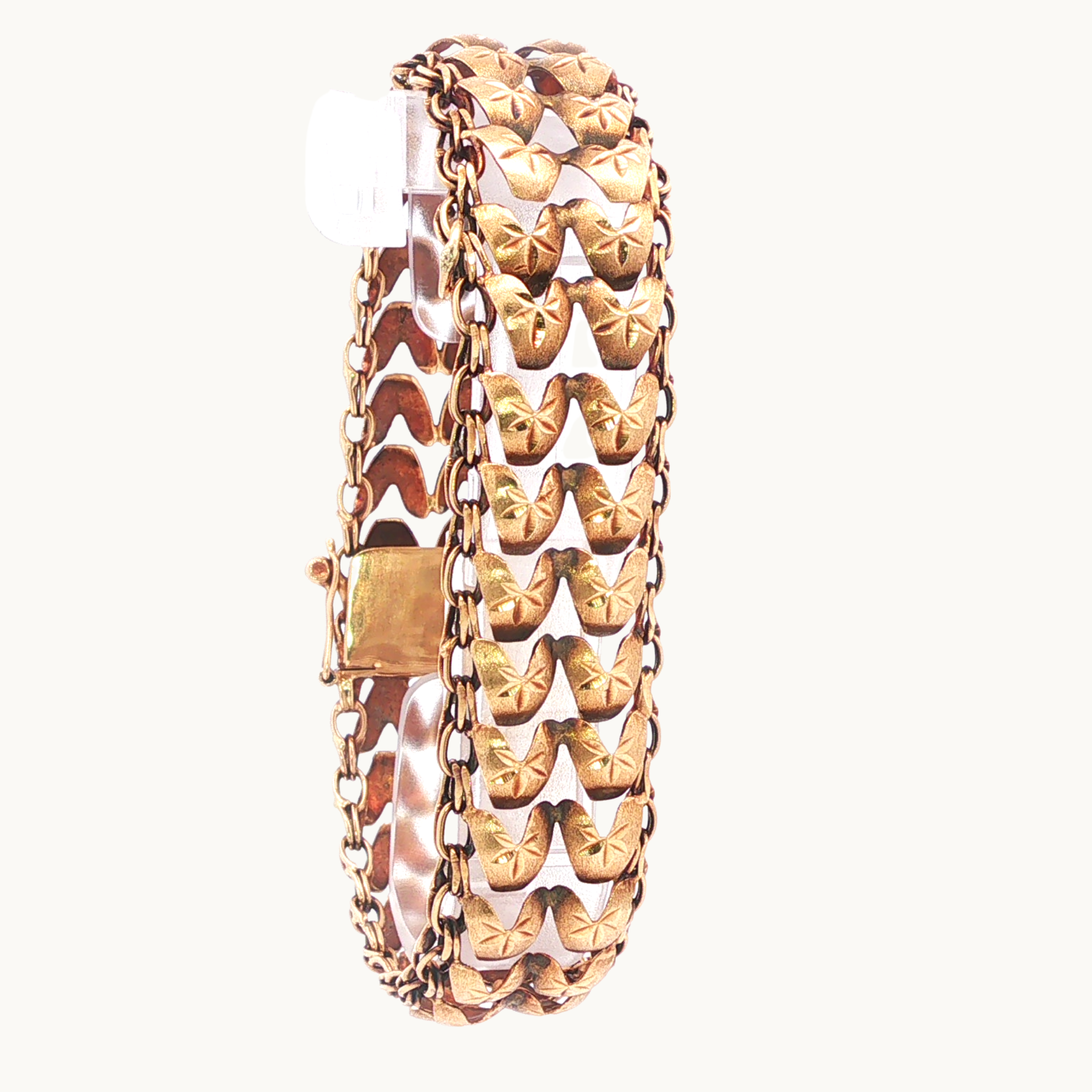 Bracelet Large à Maillons en Or Jaune 14K