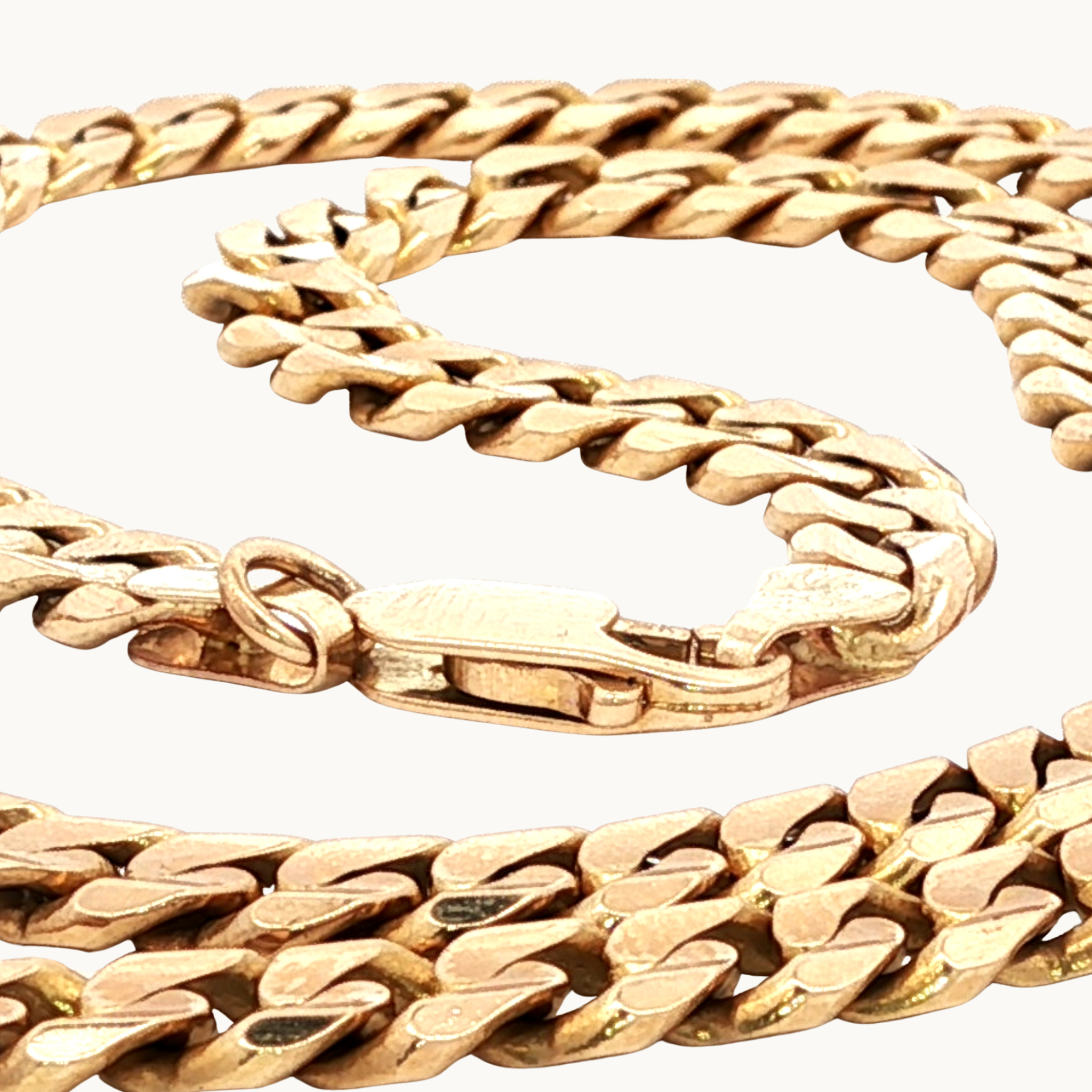 Chaîne gourmette en Or jaune 14K