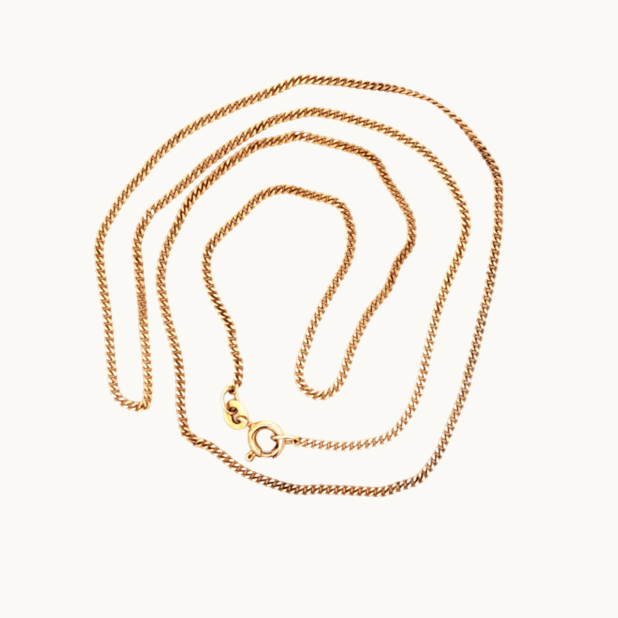 10K Yellow Gold Fine Gourmette Chain