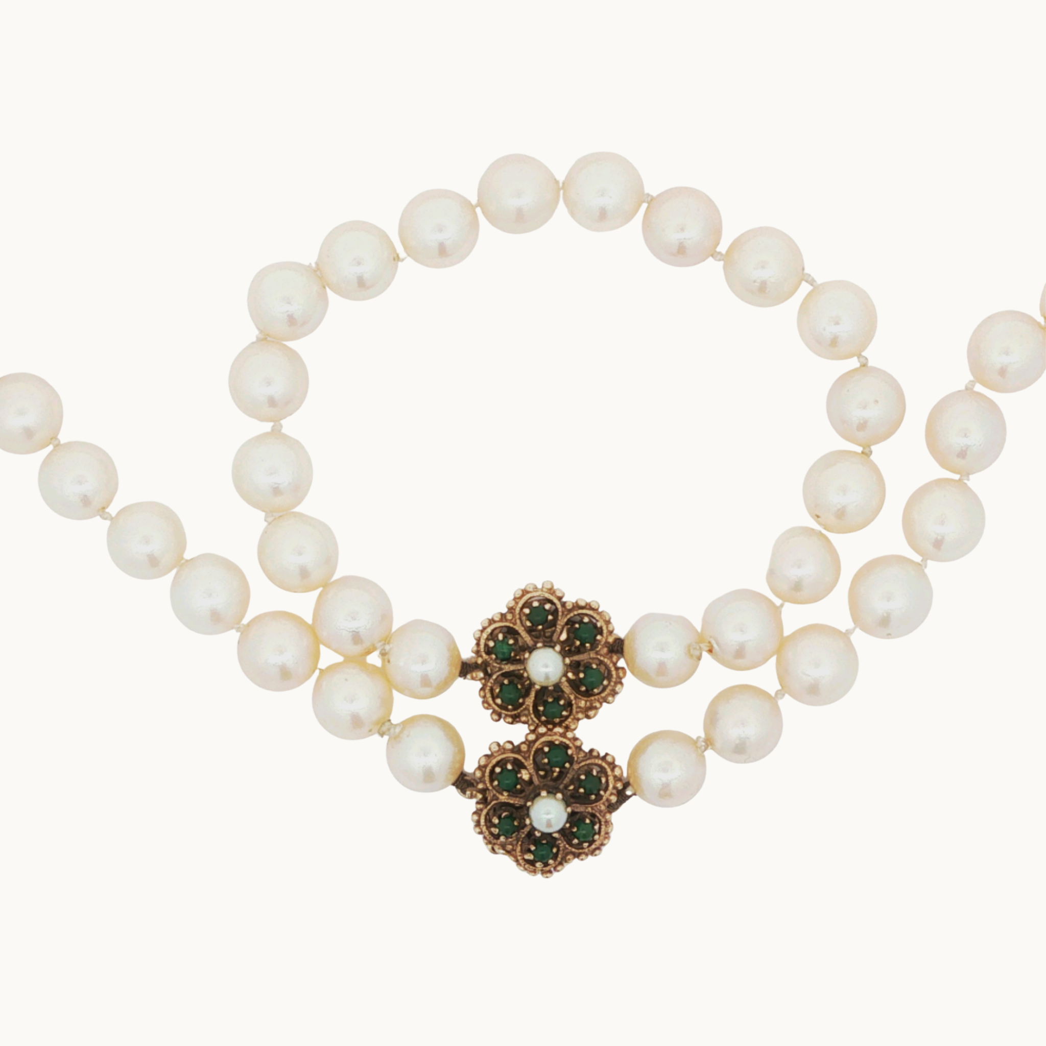 Modular Jewelry Set in 10K Gold with Cultured Pearls