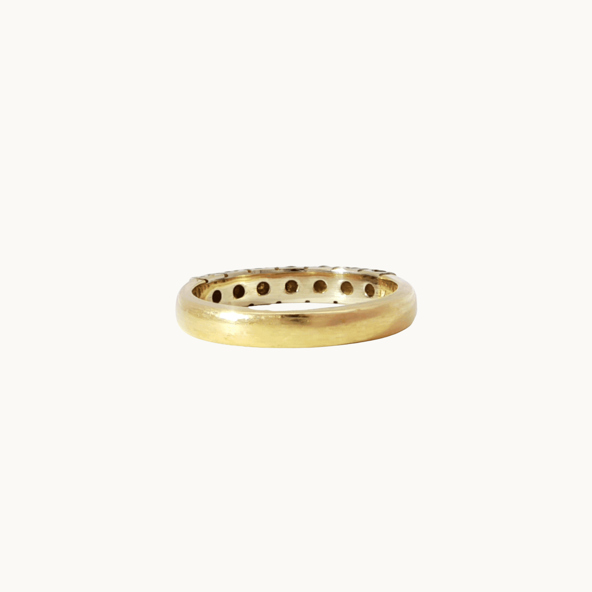 14K two-tone gold ring with diamonds