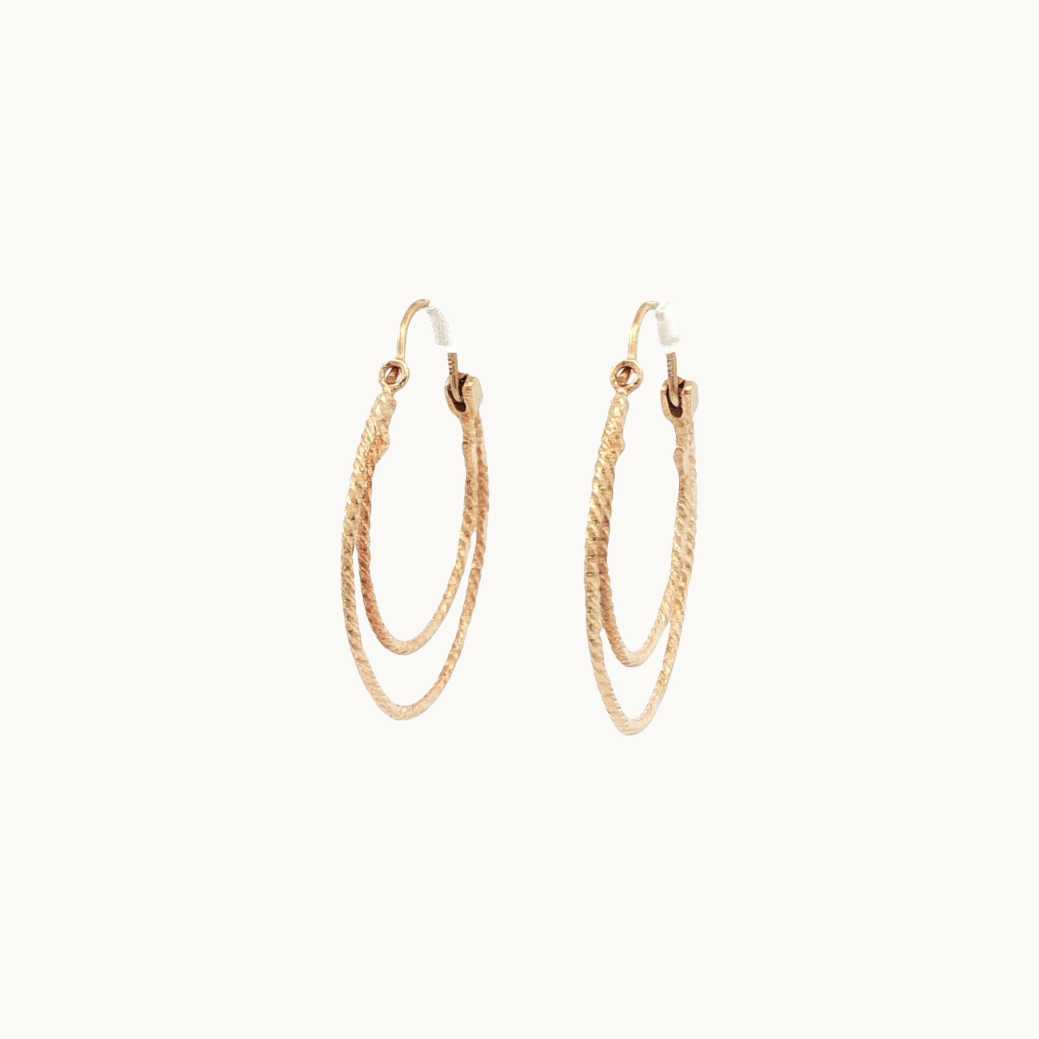 Boucle d'oreilles créoles en Or jaune 10K