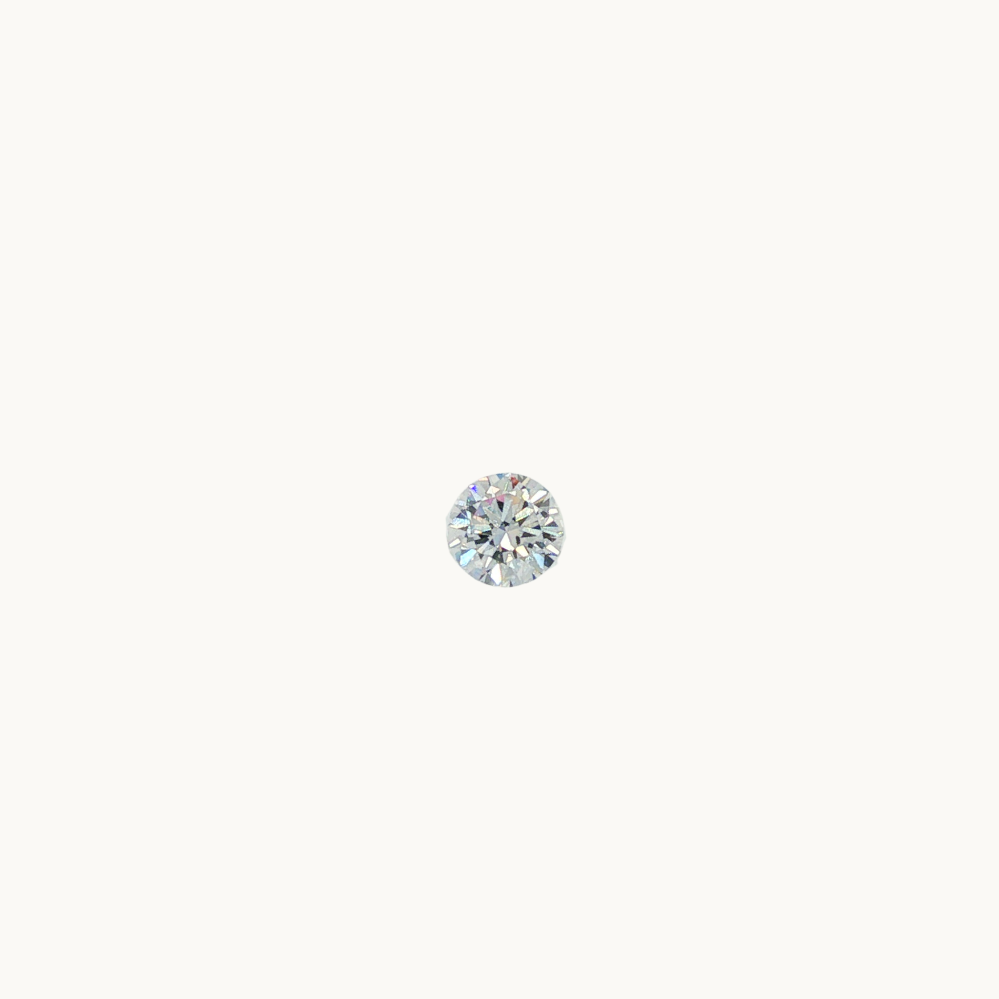 Diamant Incolore Naturel Rond Brillant de 0.39 carat