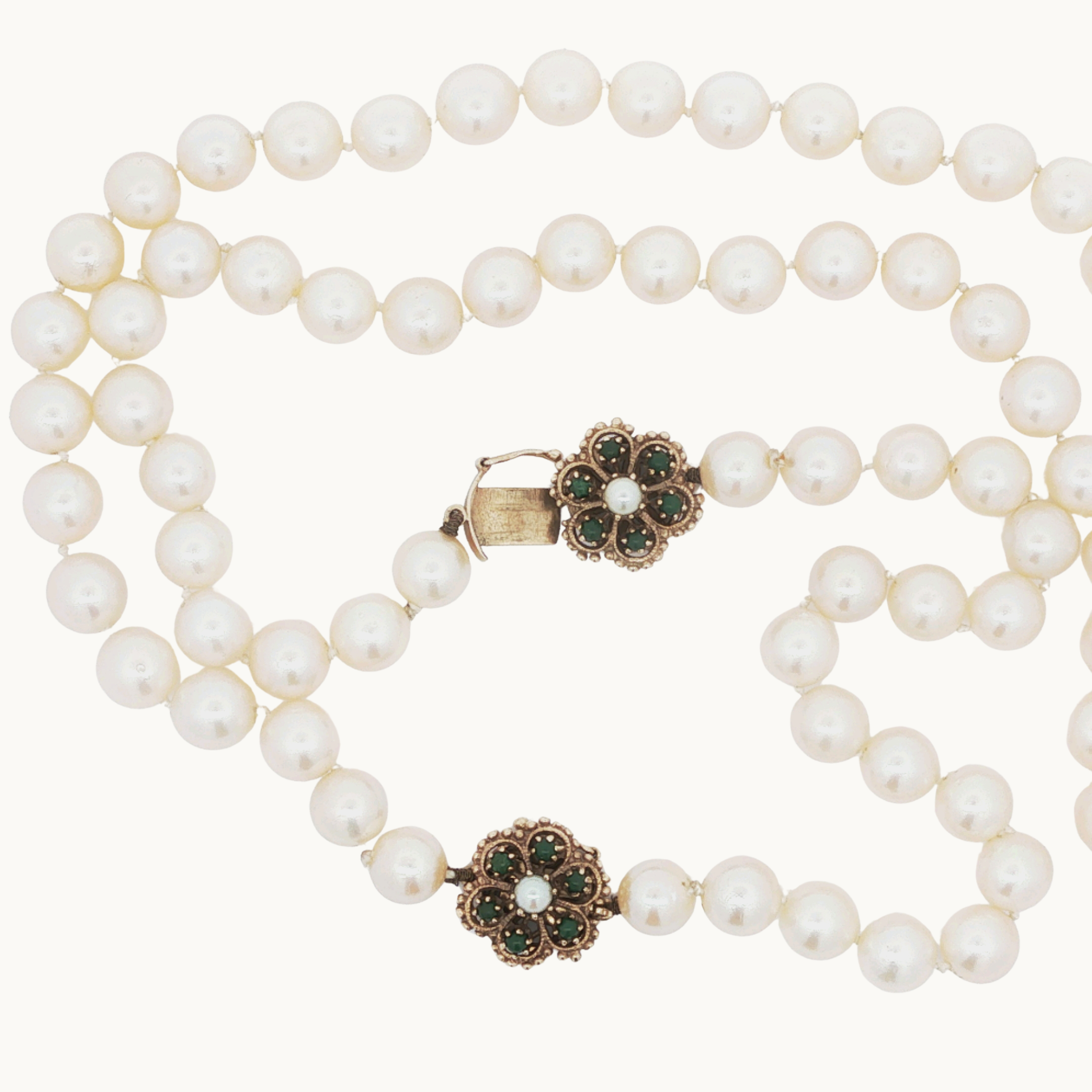 Modular Jewelry Set in 10K Gold with Cultured Pearls