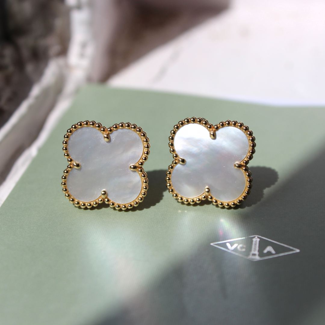 Alhambra mother-of-pearl earrings VAN CLEEF & ARPELS