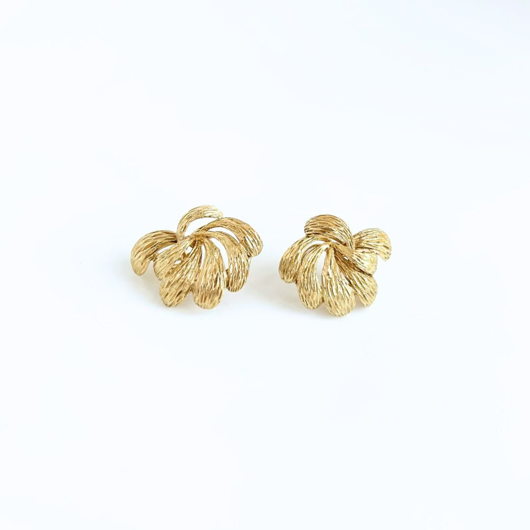 Paire de boucles d'oreilles en or jaune 18K