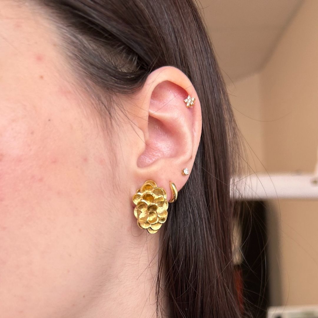 Pair of BIRKS earrings in 18K yellow gold