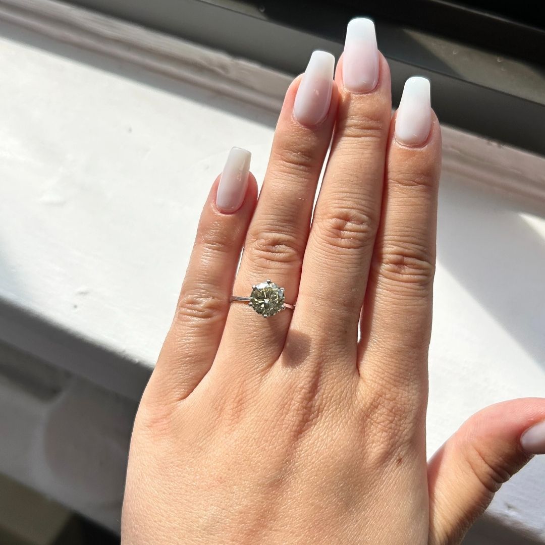 Platinum solitaire ring