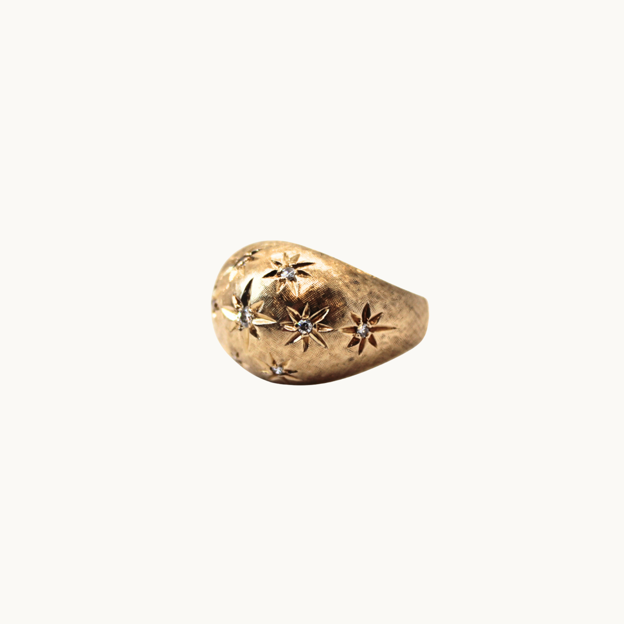 10K Yellow Gold Ring with Diamonds