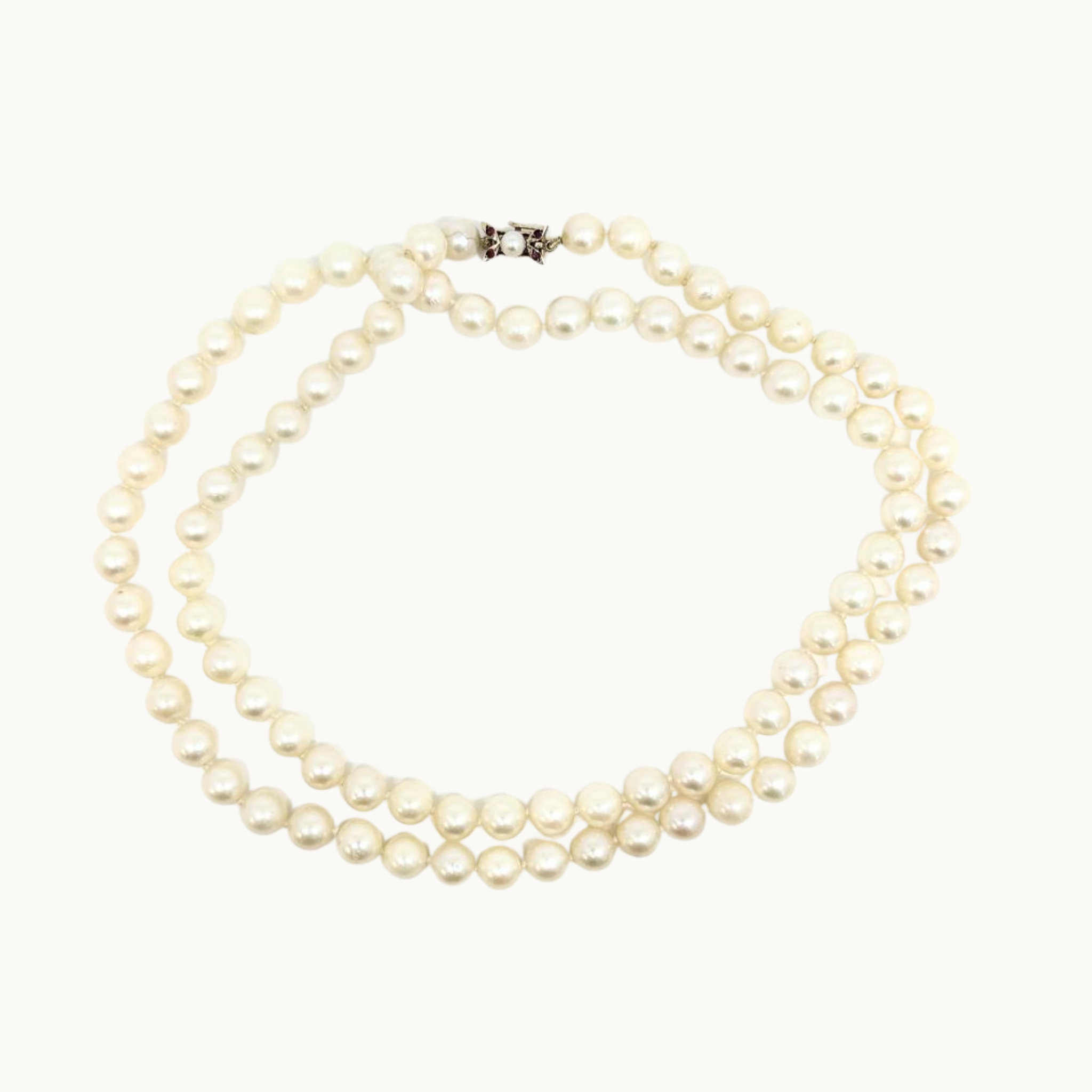 Collier de perles de culture Akoya long