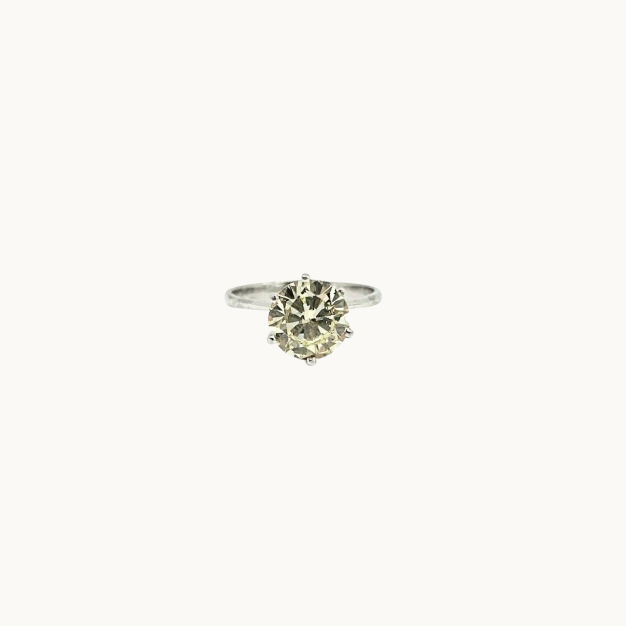 Platinum solitaire ring