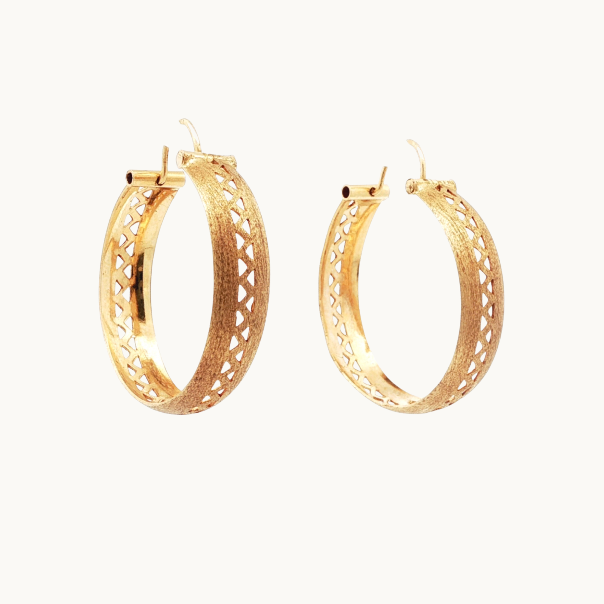 Boucles d'oreilles Créoles en Or jaune 18K