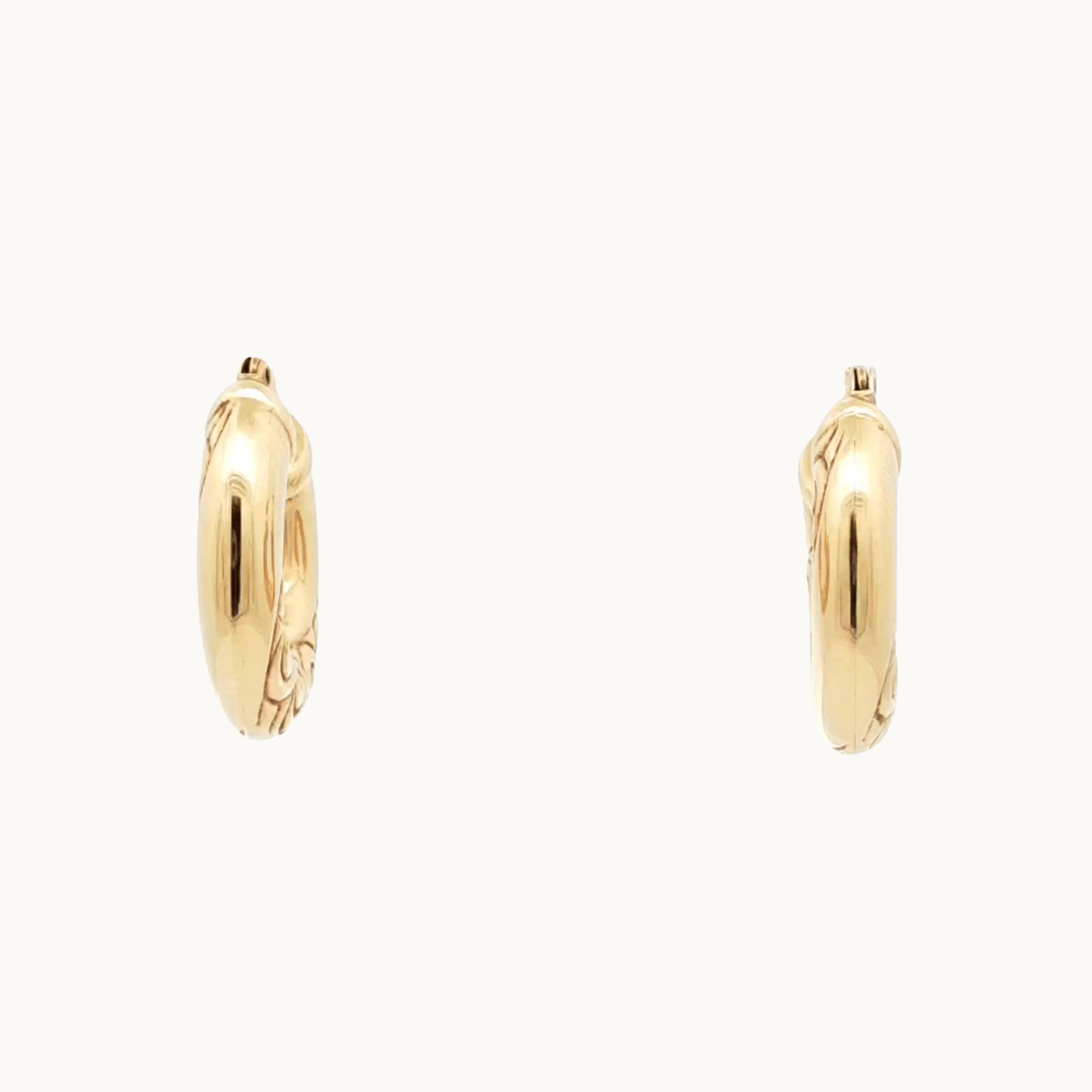 14K Yellow Gold Hoop Earrings