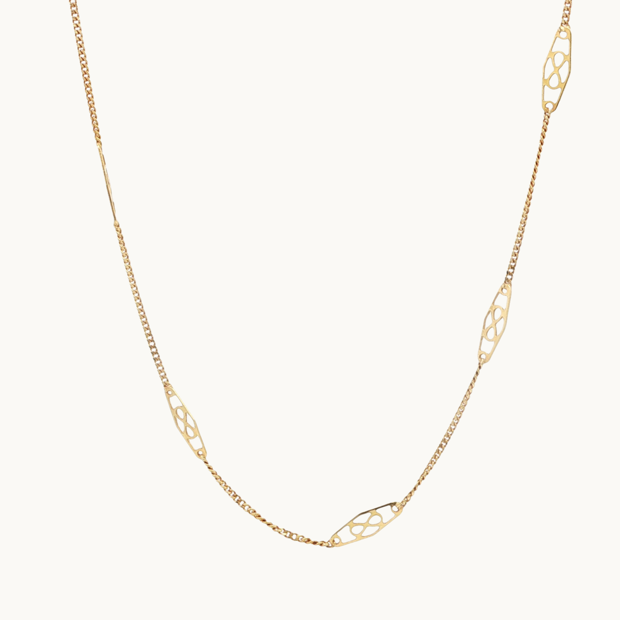 Chaine maille fantaisie en Or 14K