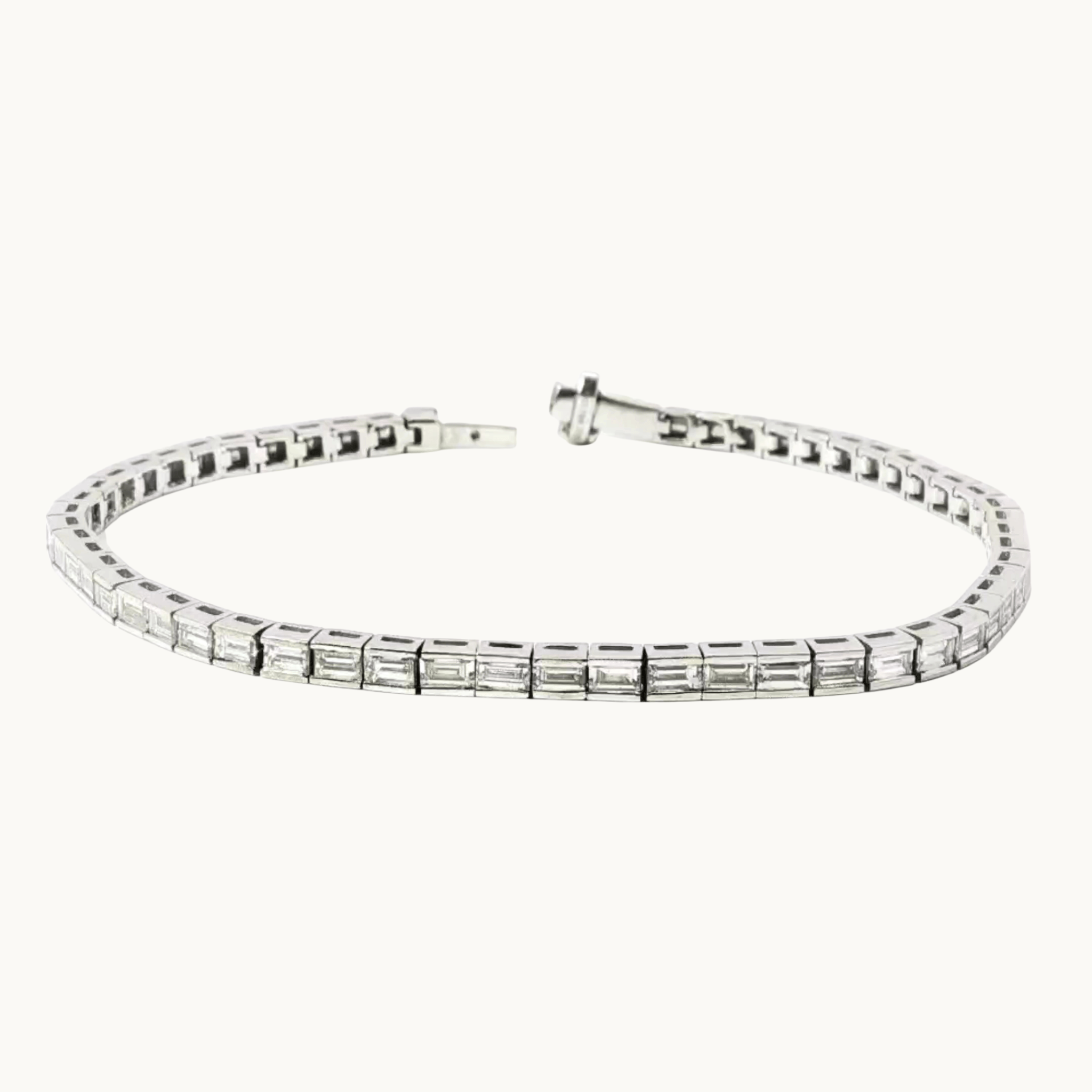 Bracelet tennis or blanc 18K et diamants 2.90 carats
