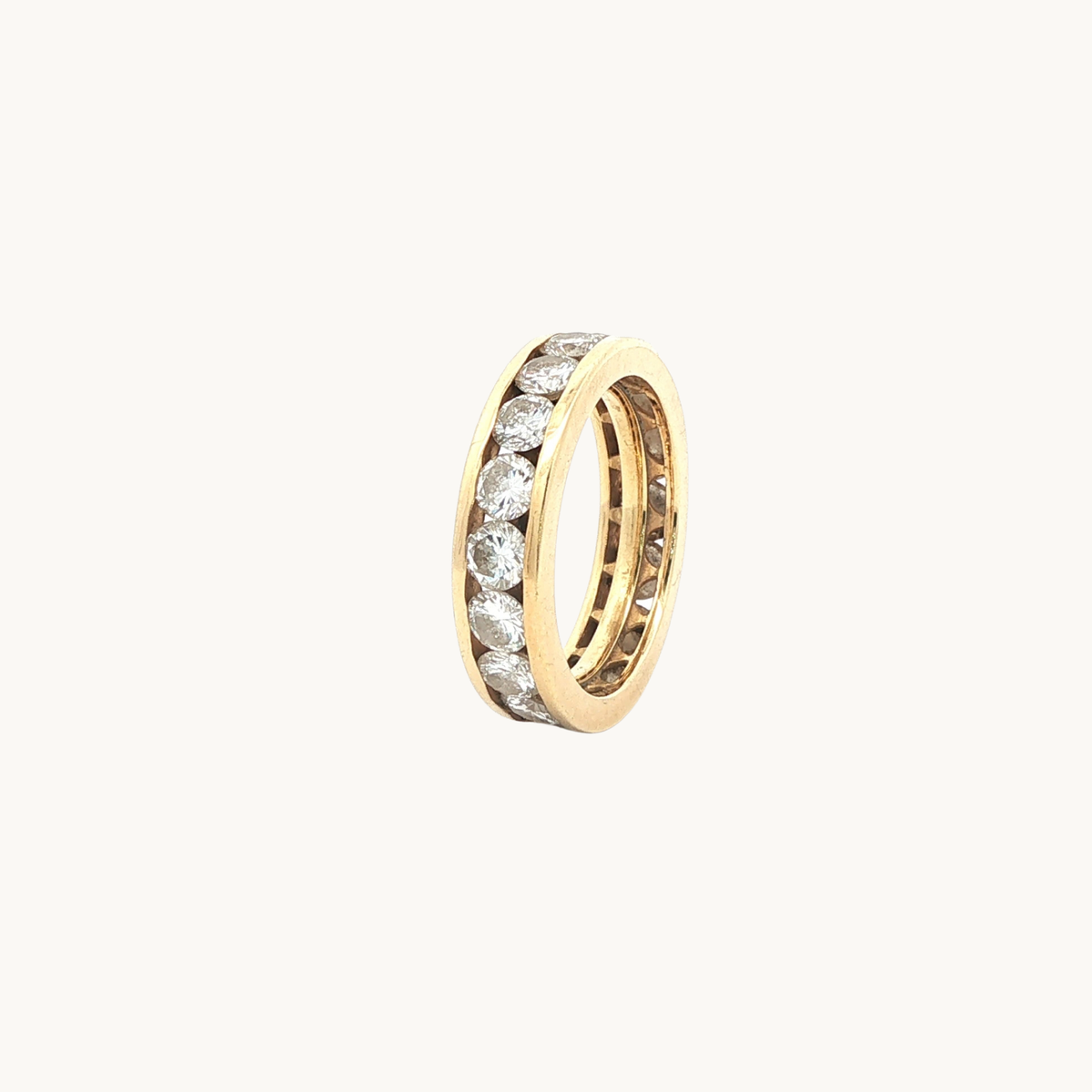 Alliance Éternité en Or jaune 18K avec Diamants