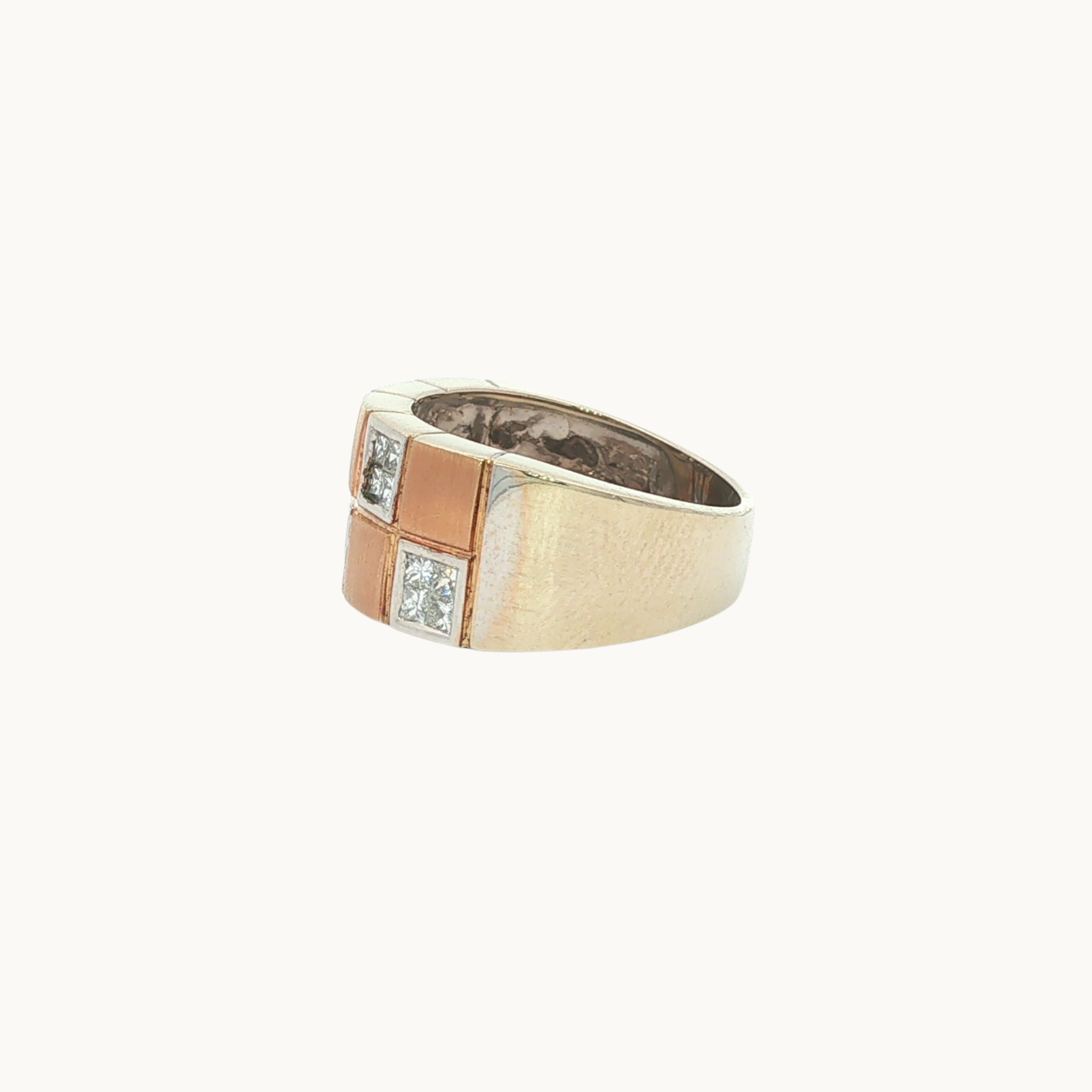Bague en Or jaune et blanc 14K