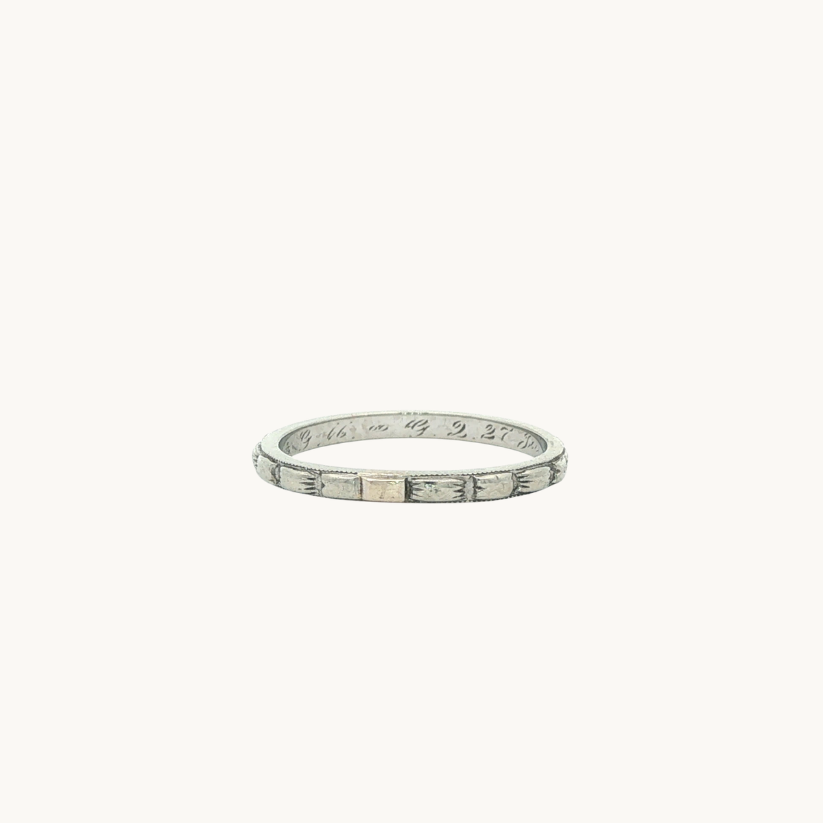Alliance en Or blanc 14K