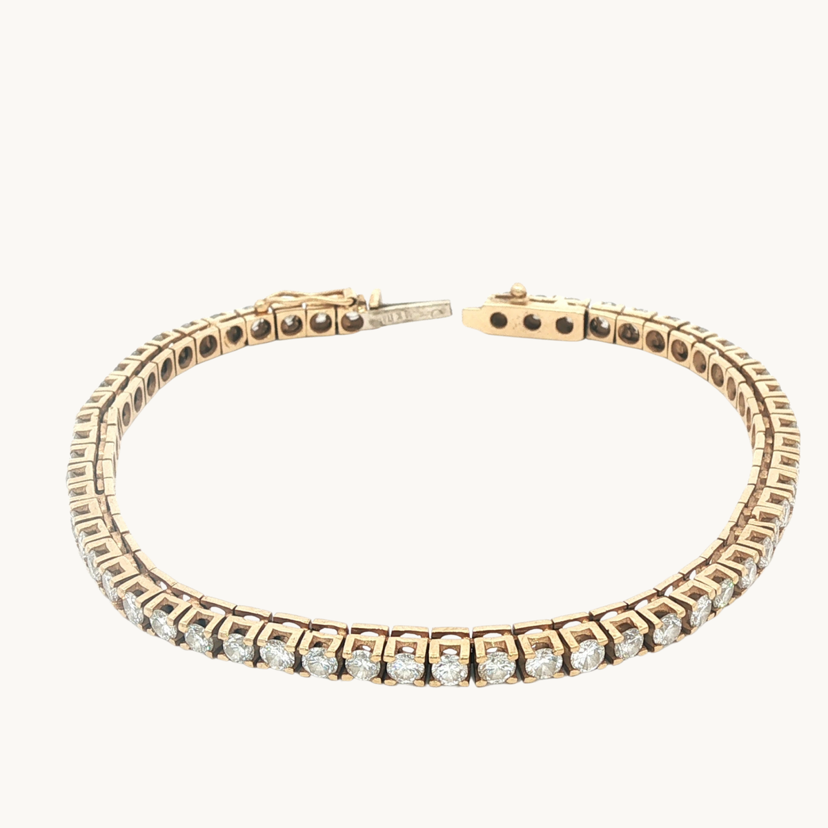 Bracelet Tennis en Or Jaune 14K avec Diamants