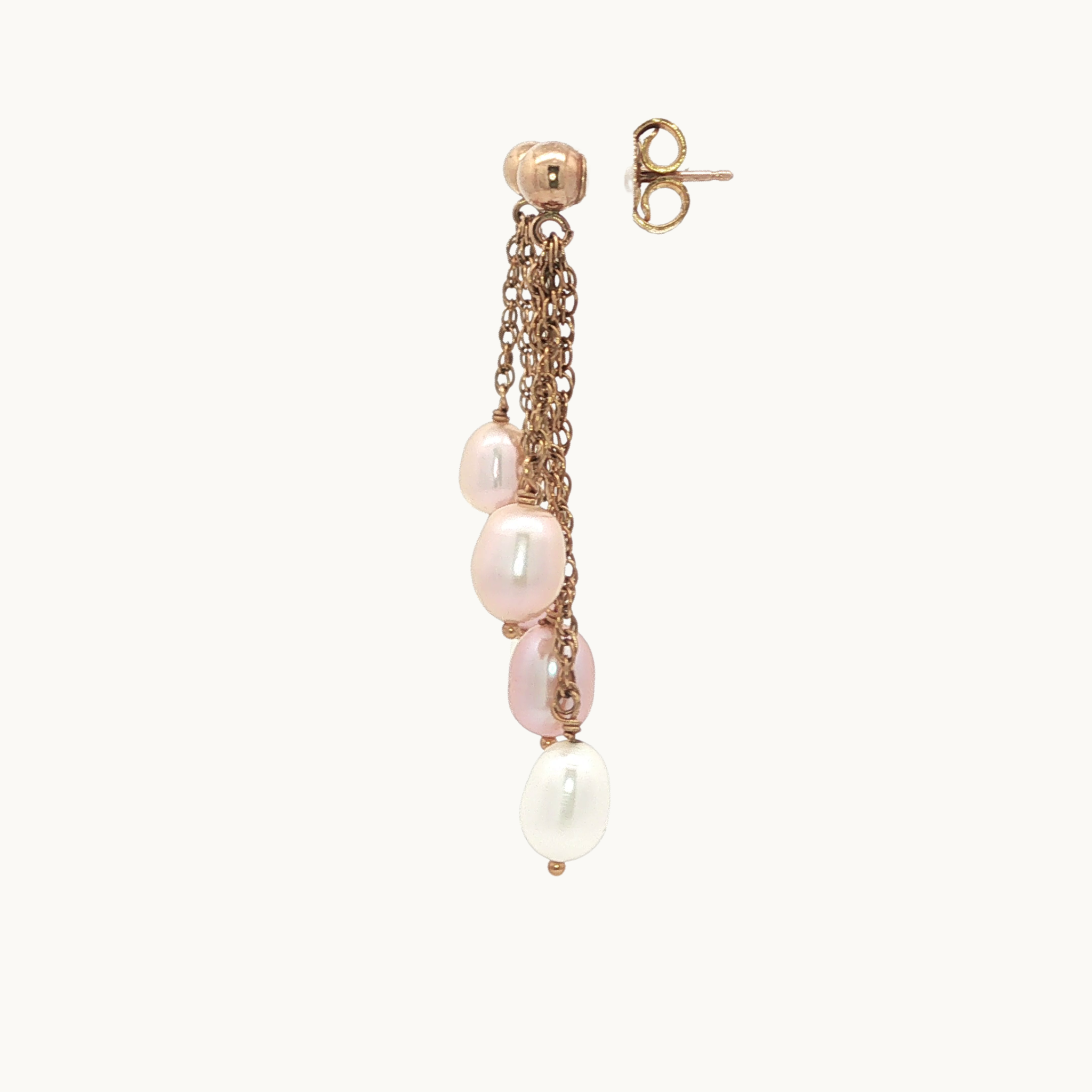 Dangling Earrings in 10K Yellow Gold with Pearls