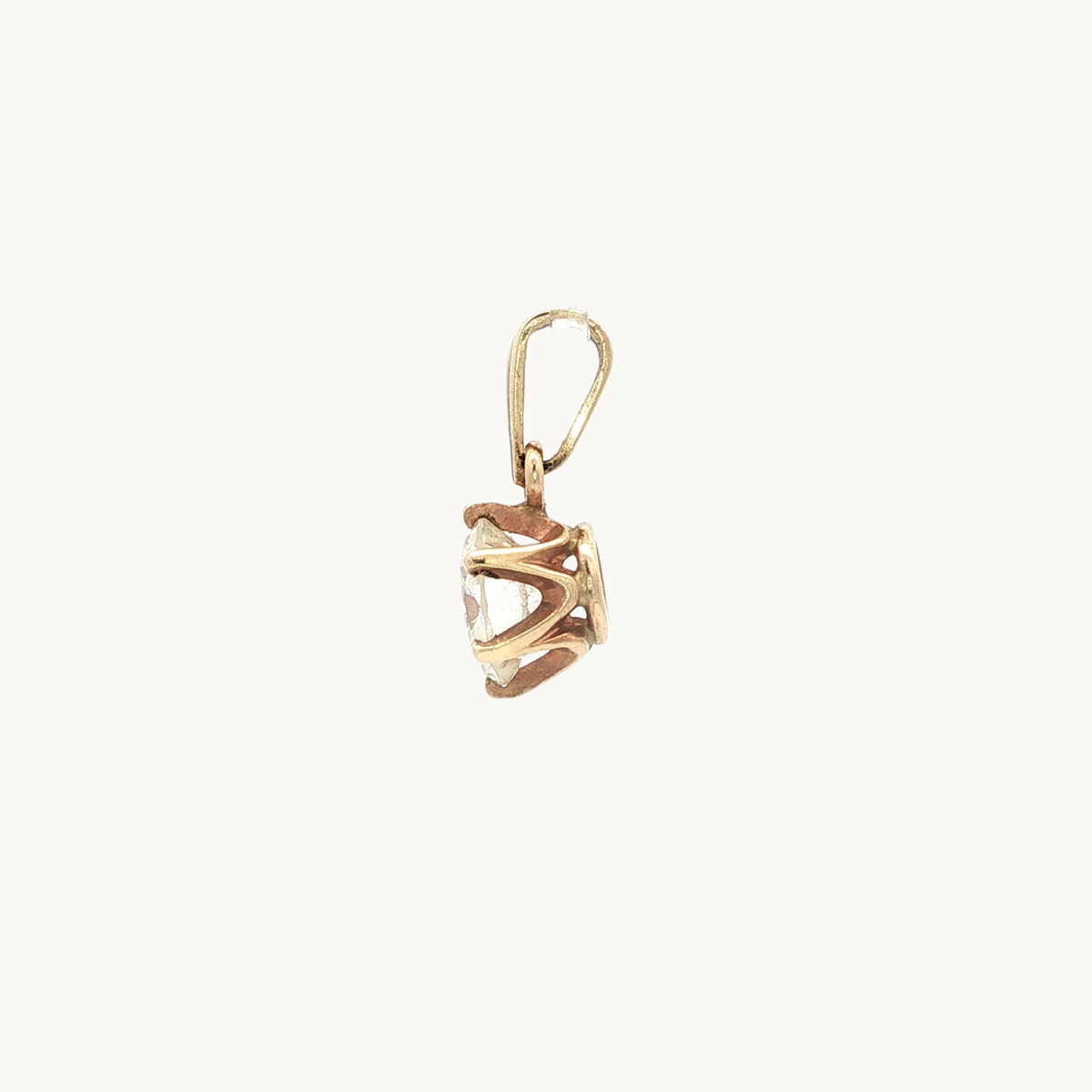 Pendentif en Or jaune 14K avec Diamant
